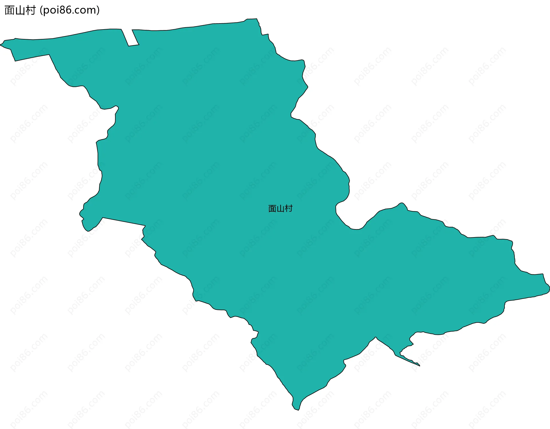 面山村边界地图