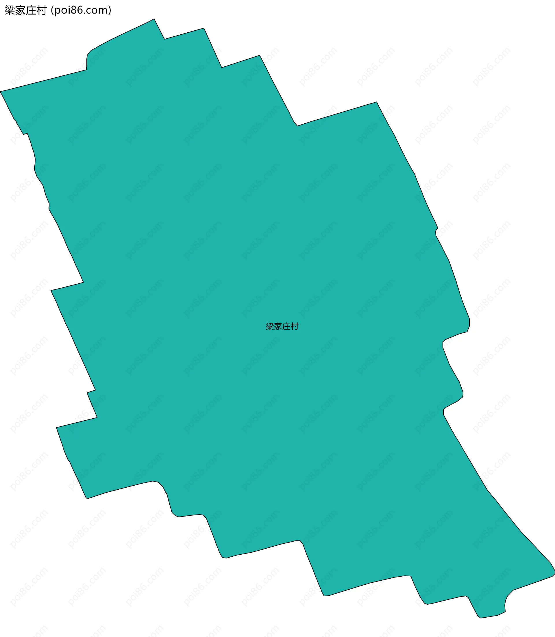 梁家庄村边界地图