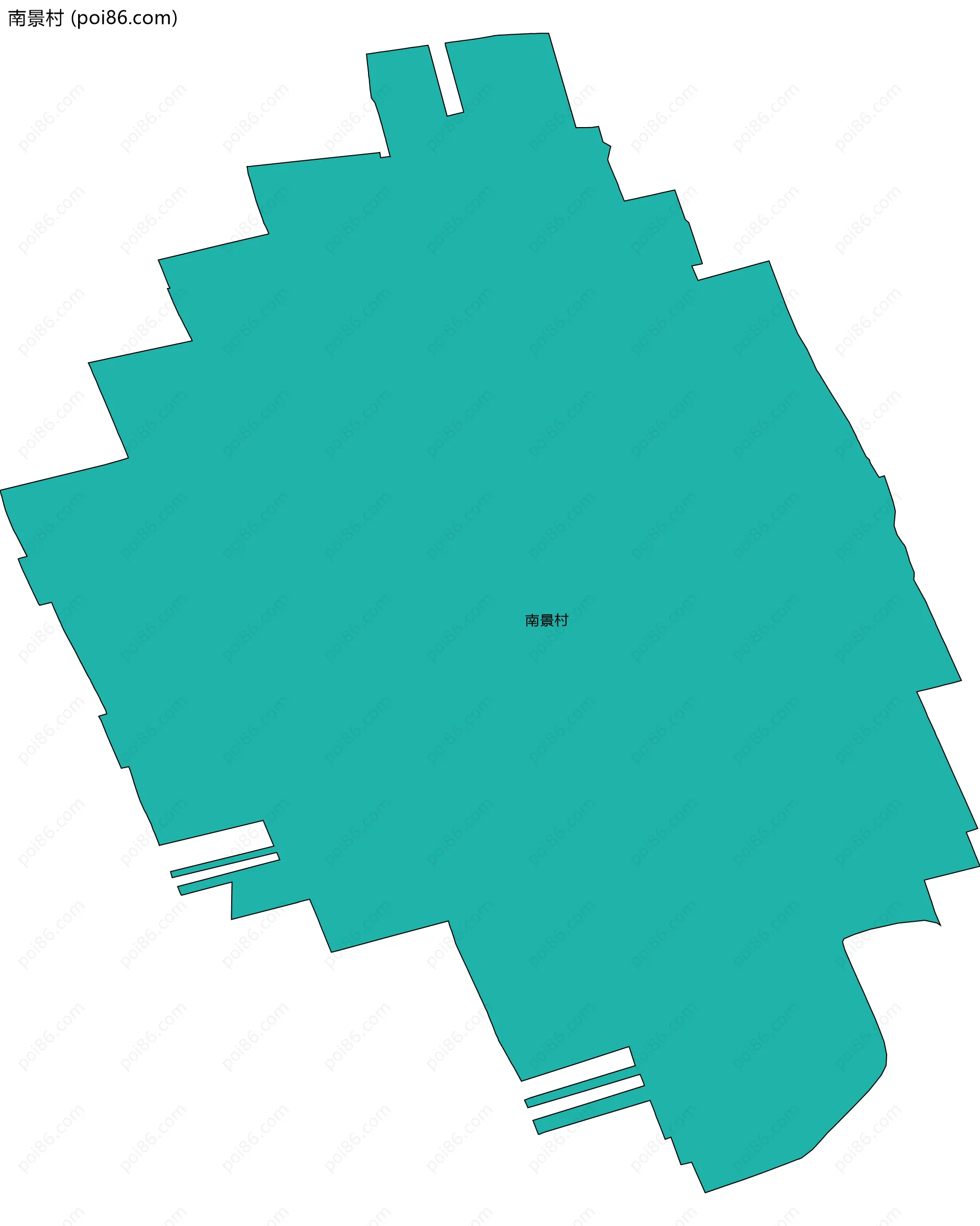 南景村边界地图