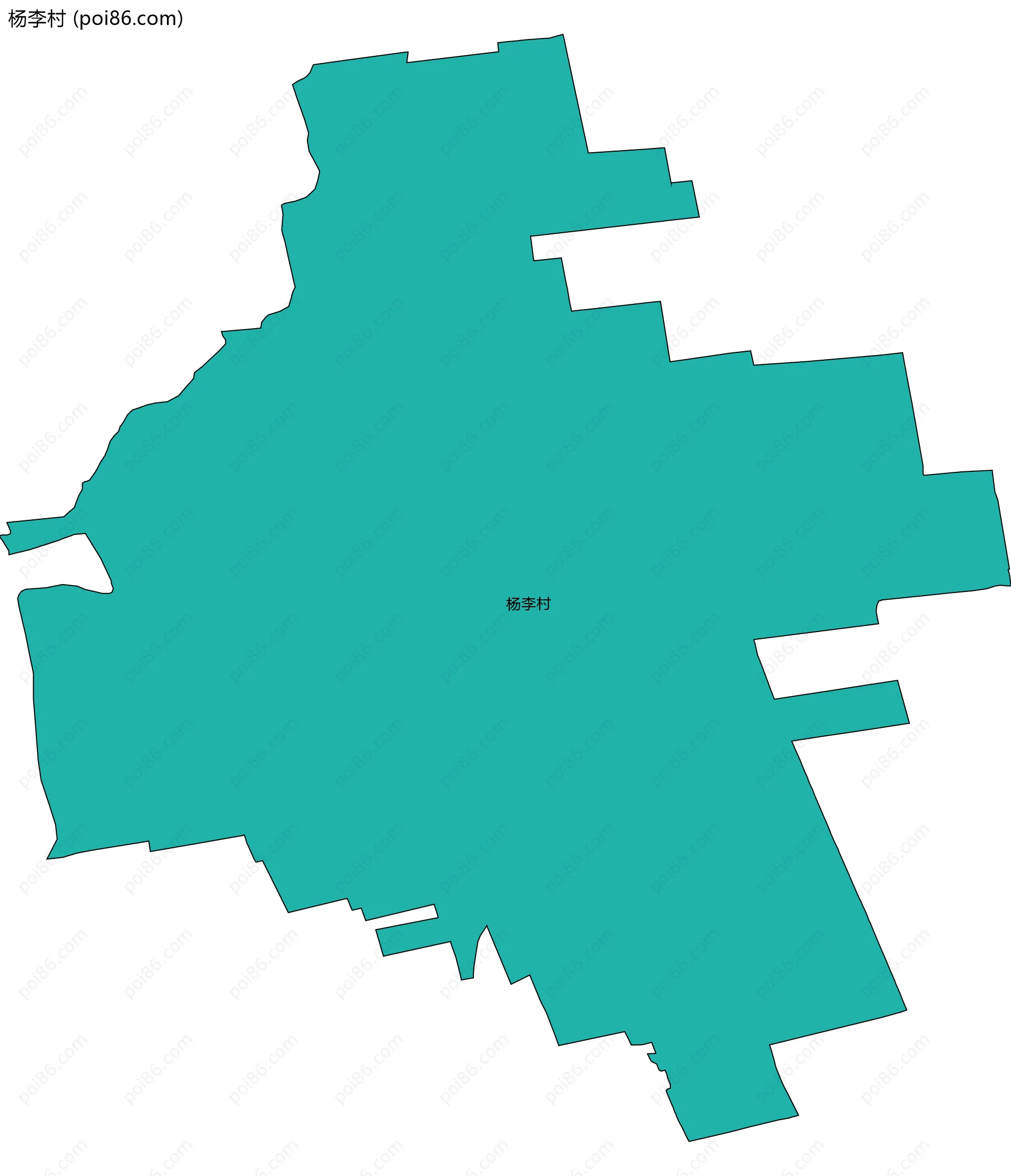 杨李村边界地图