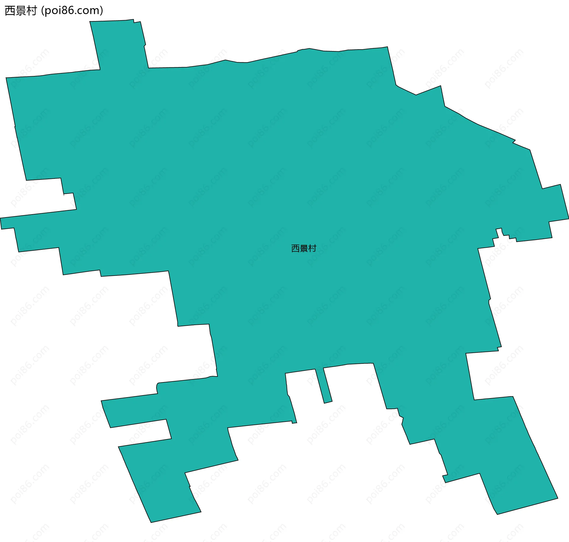 西景村边界地图