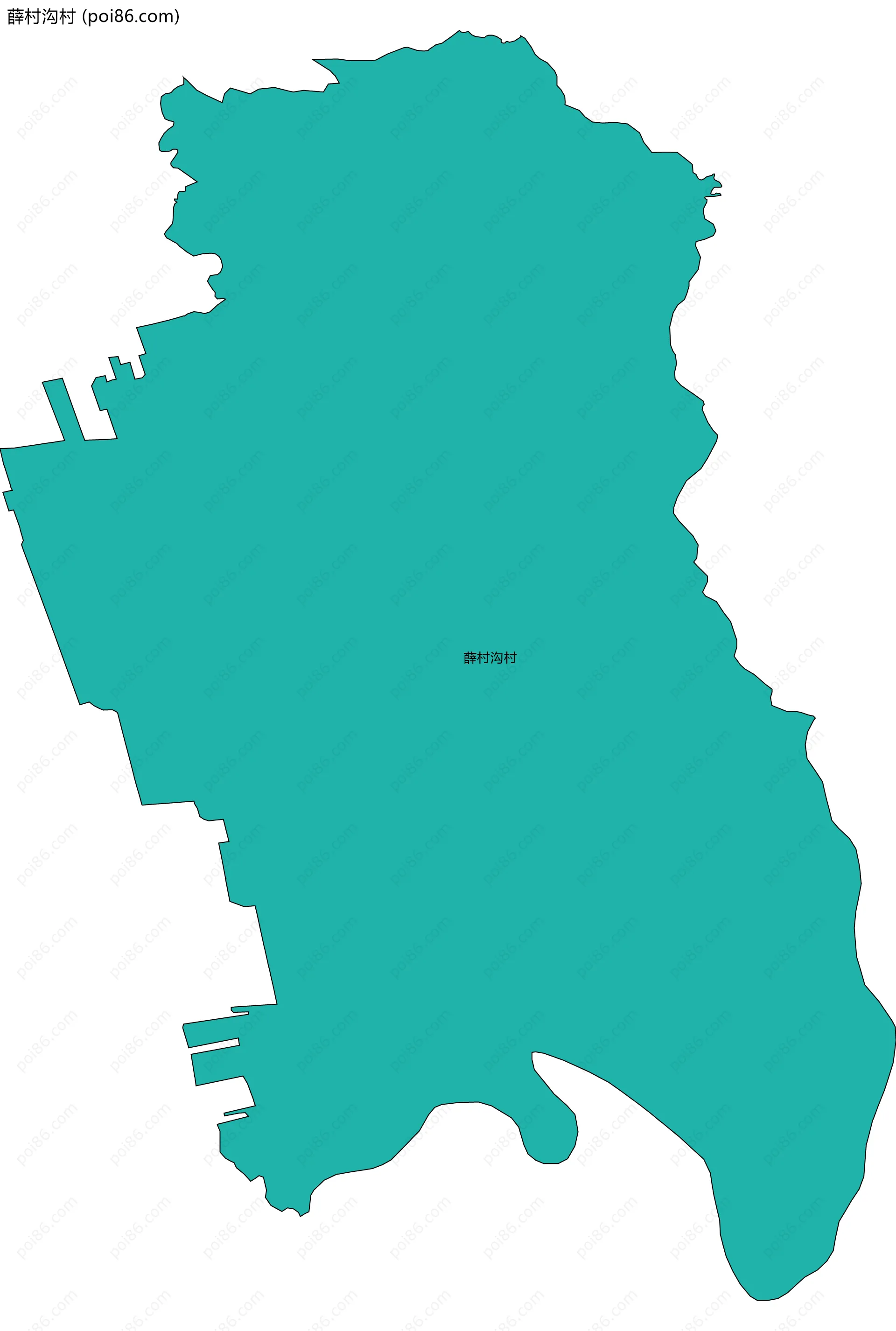 薛村沟村边界地图