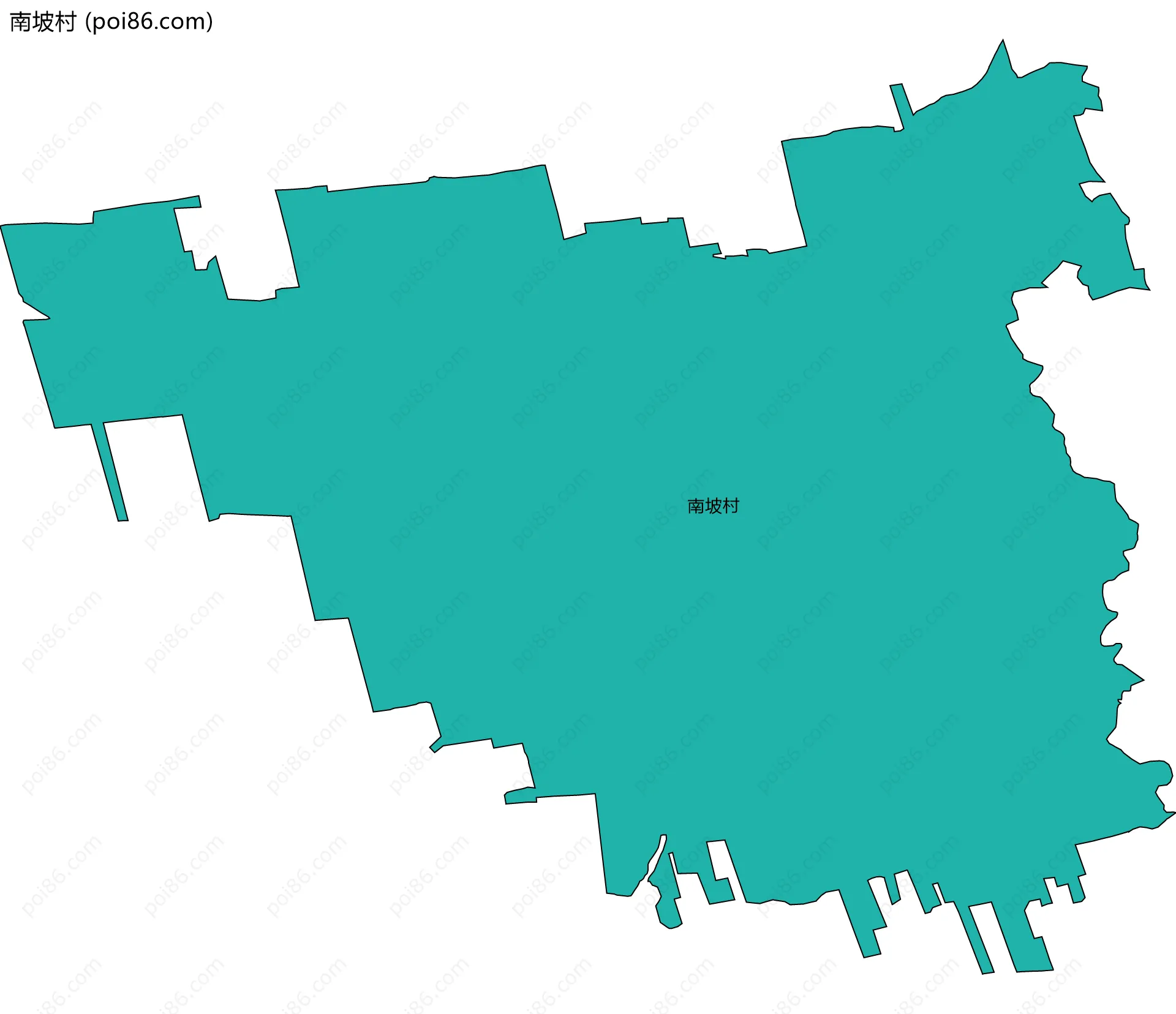 南坡村边界地图