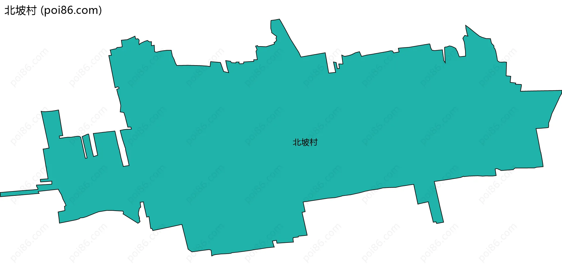 北坡村边界地图