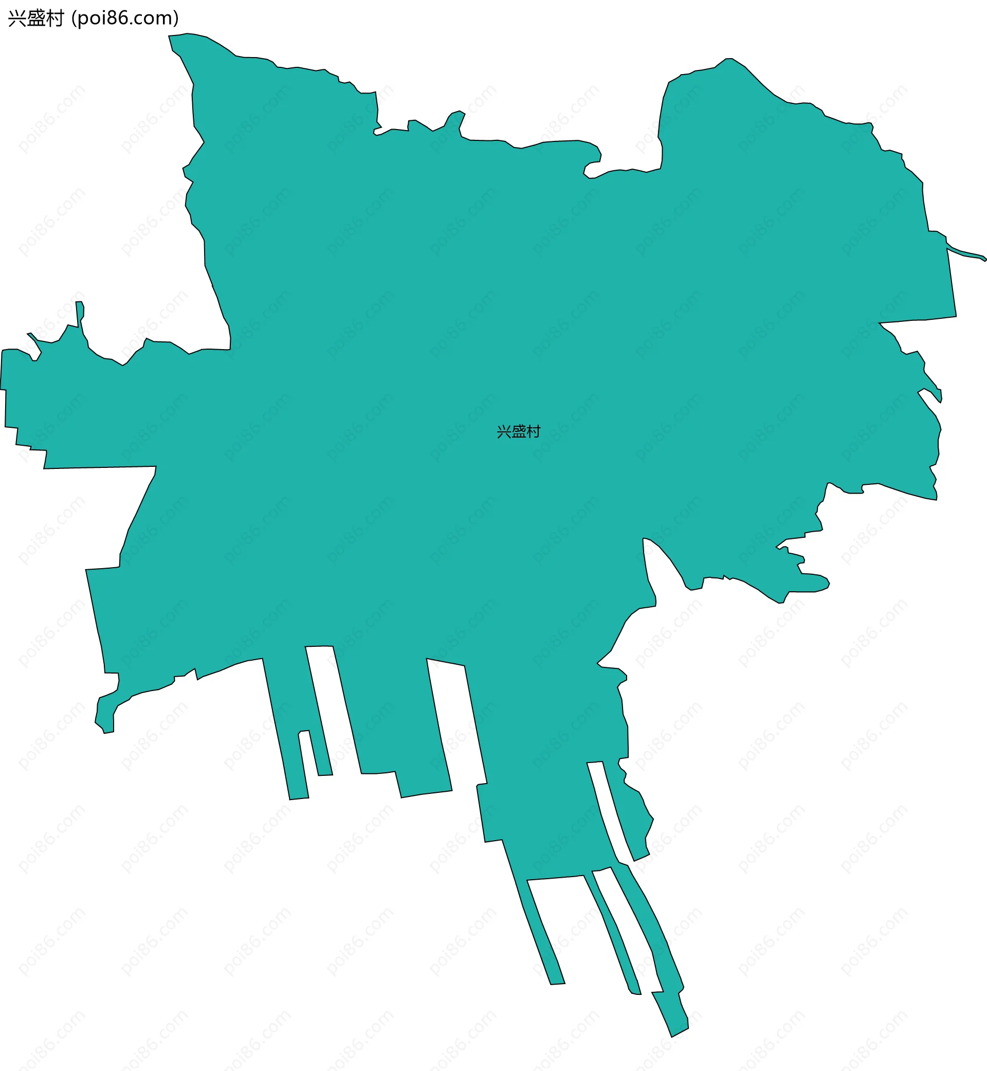 兴盛村边界地图