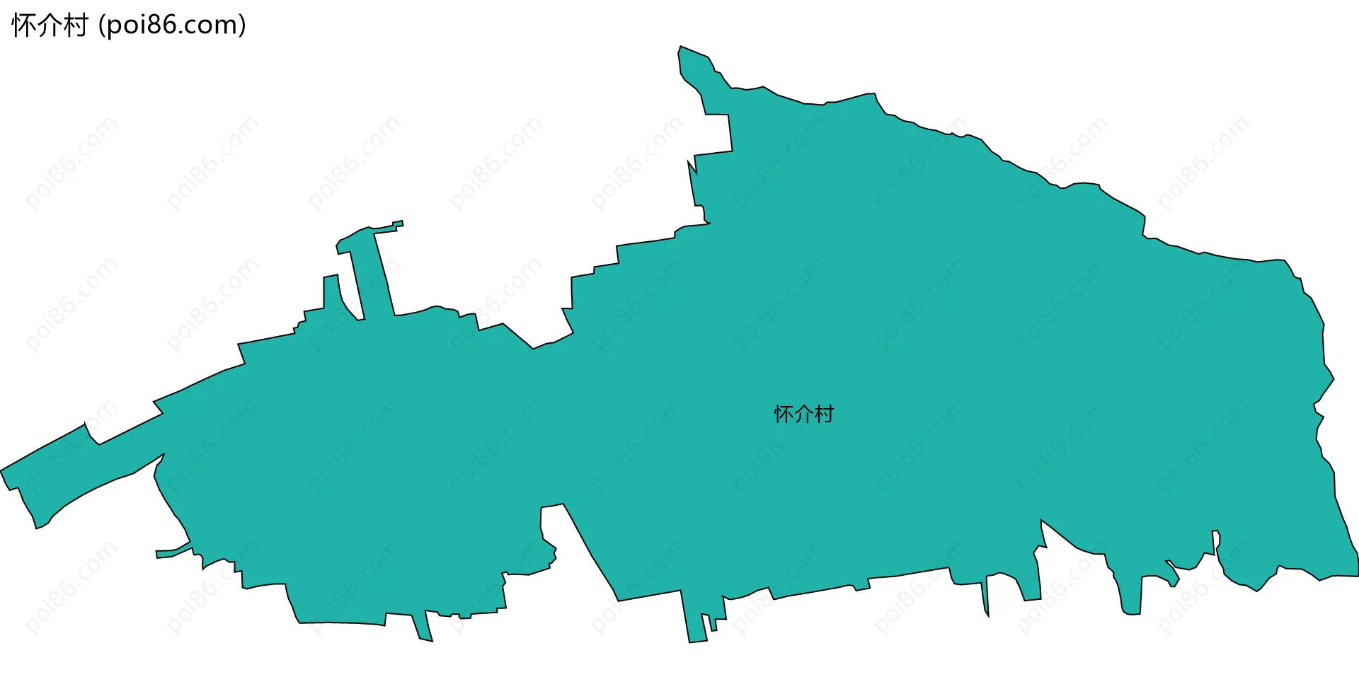 怀介村边界地图