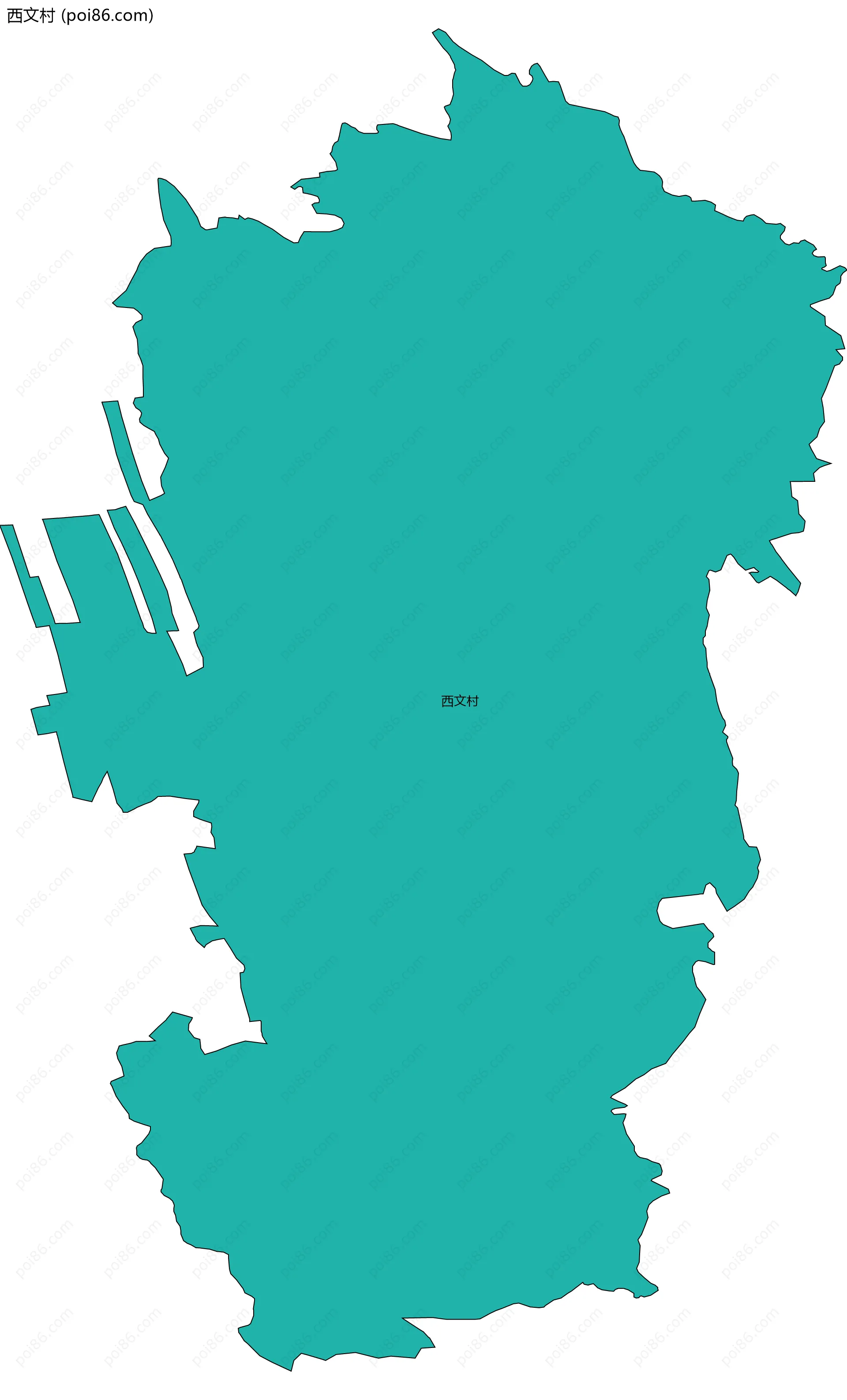 西文村边界地图