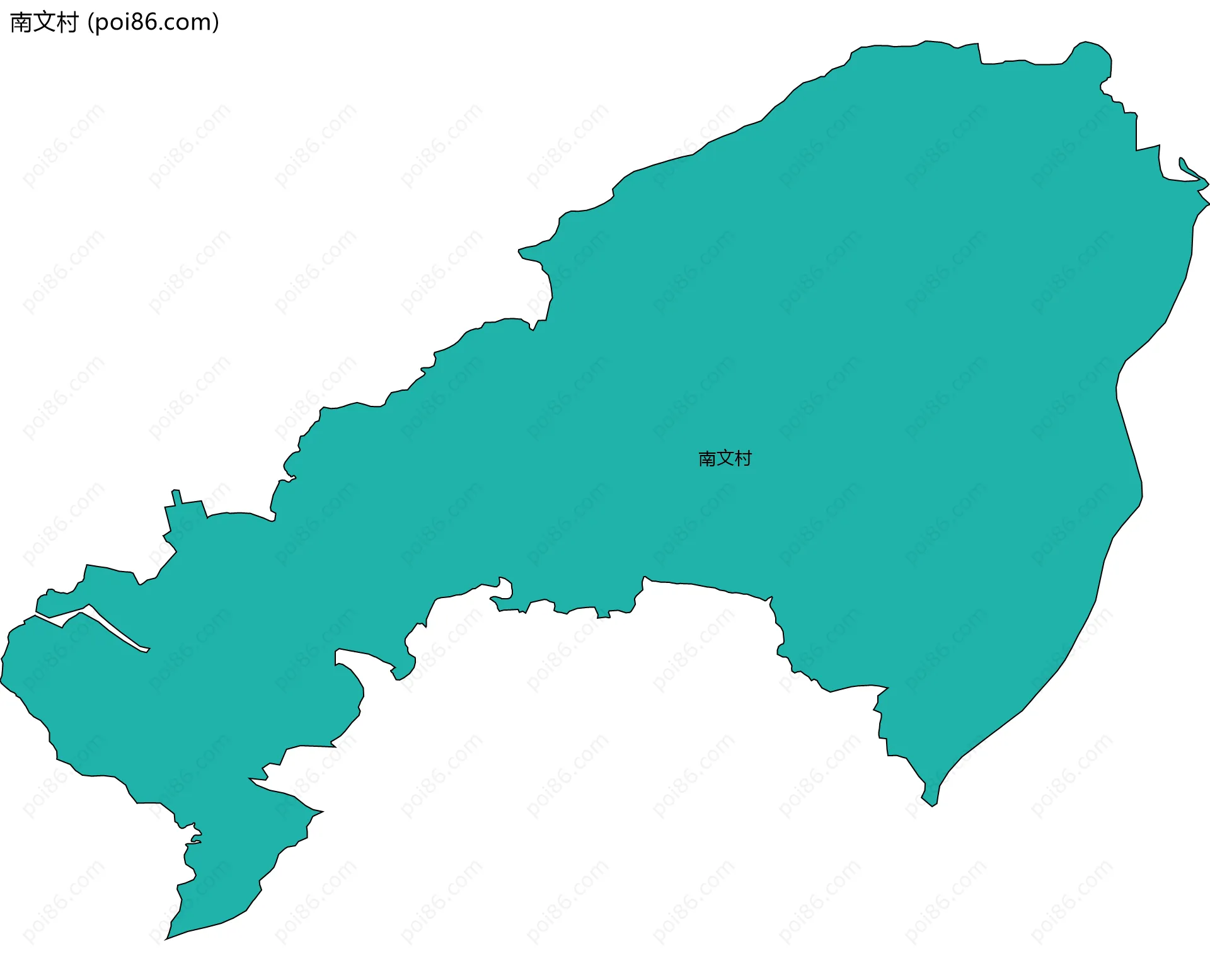 南文村边界地图