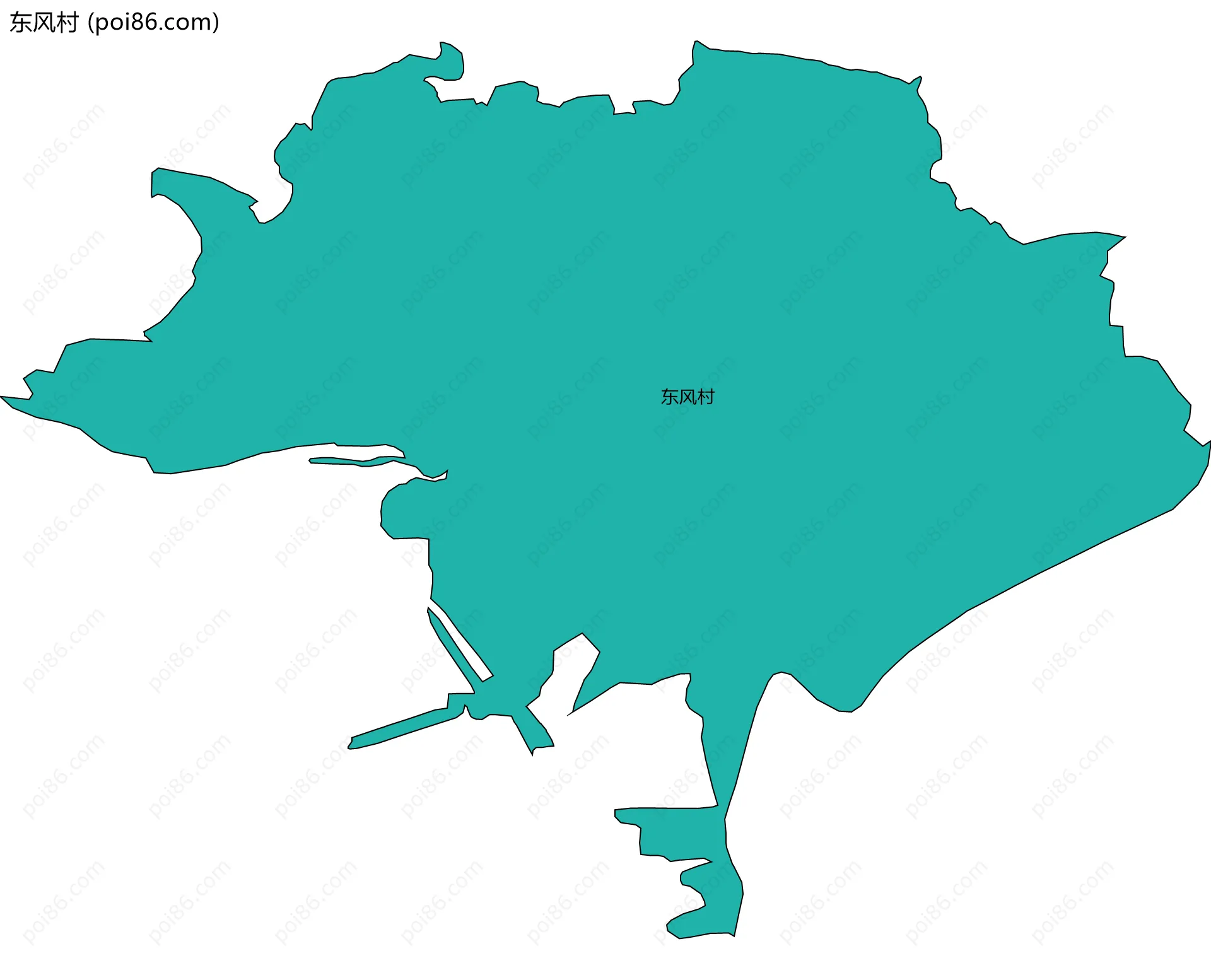 东风村边界地图