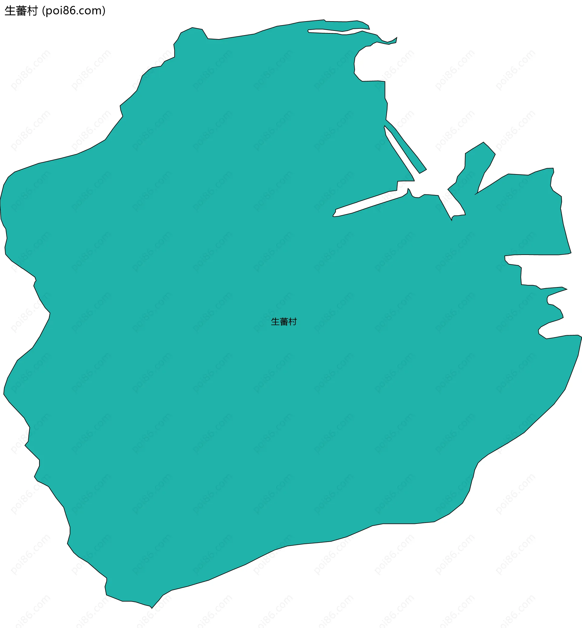生蕃村边界地图