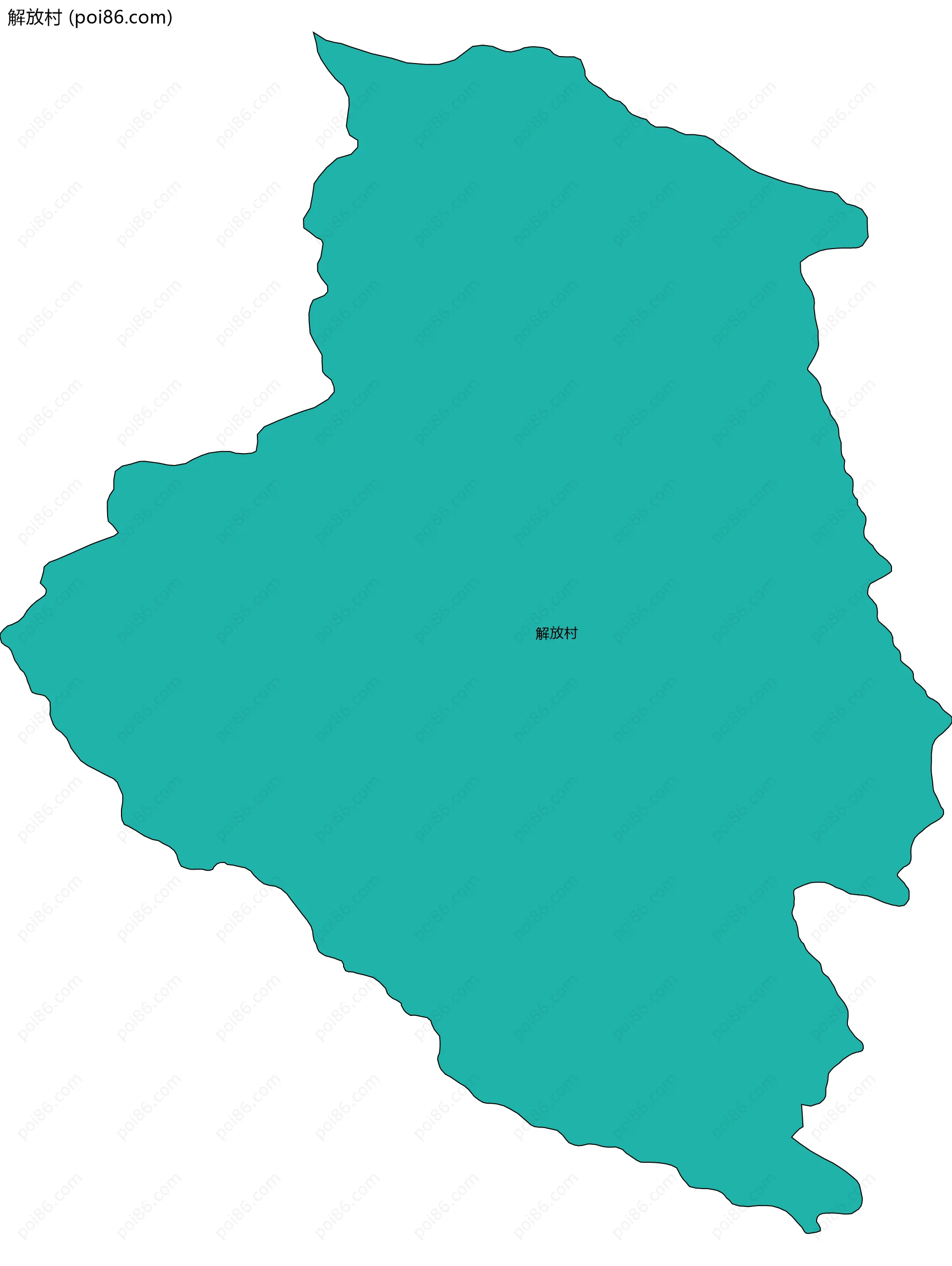 解放村边界地图