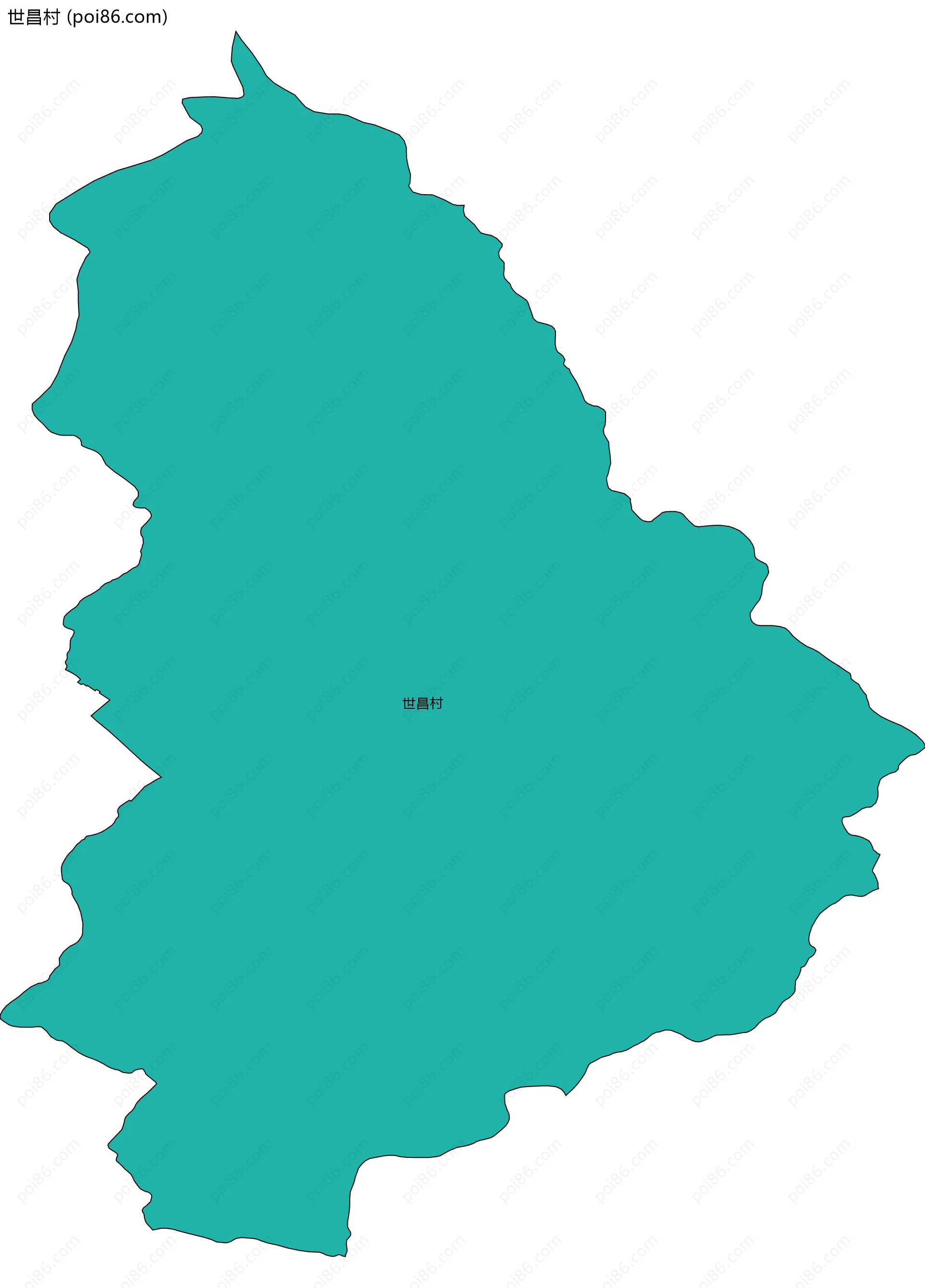 世昌村边界地图