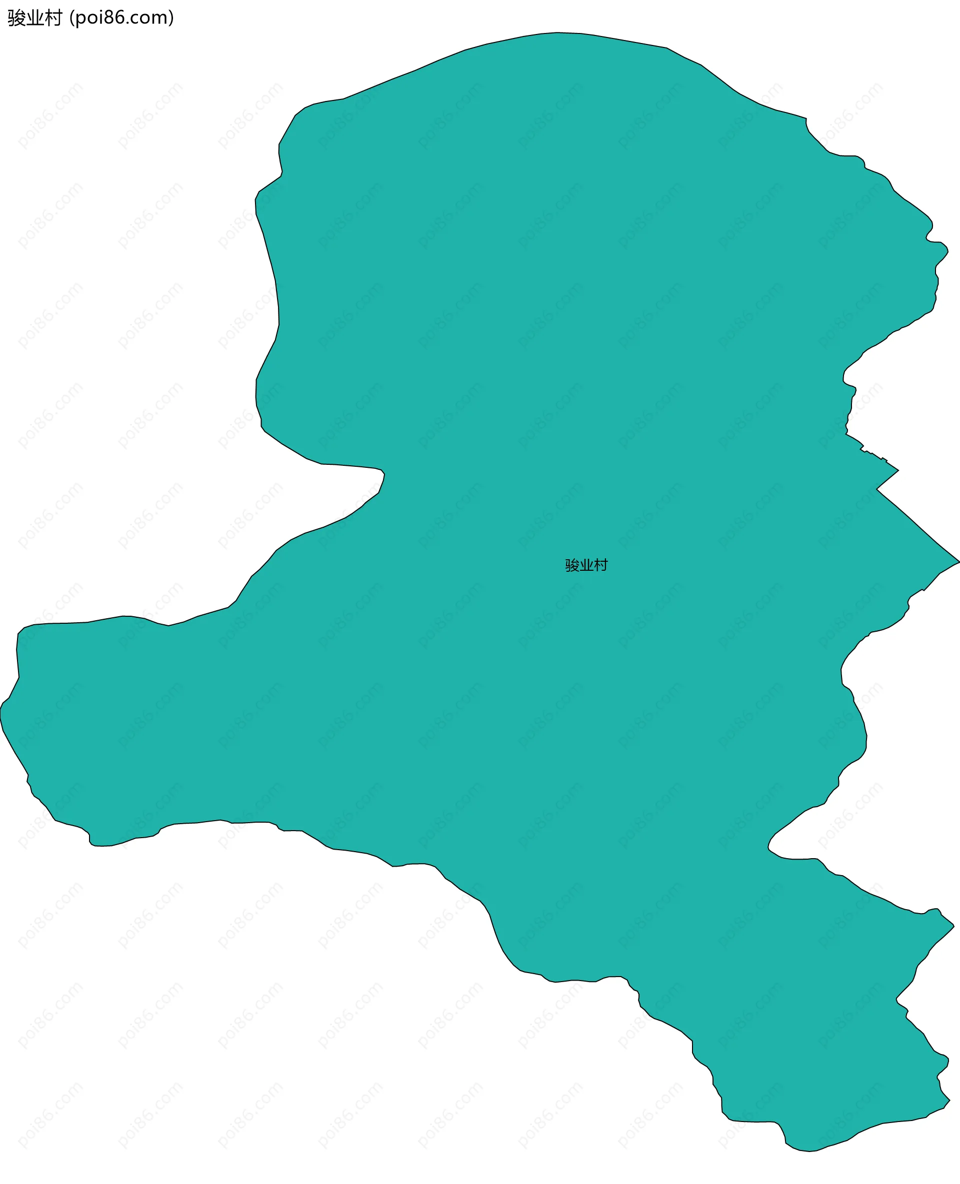 骏业村边界地图