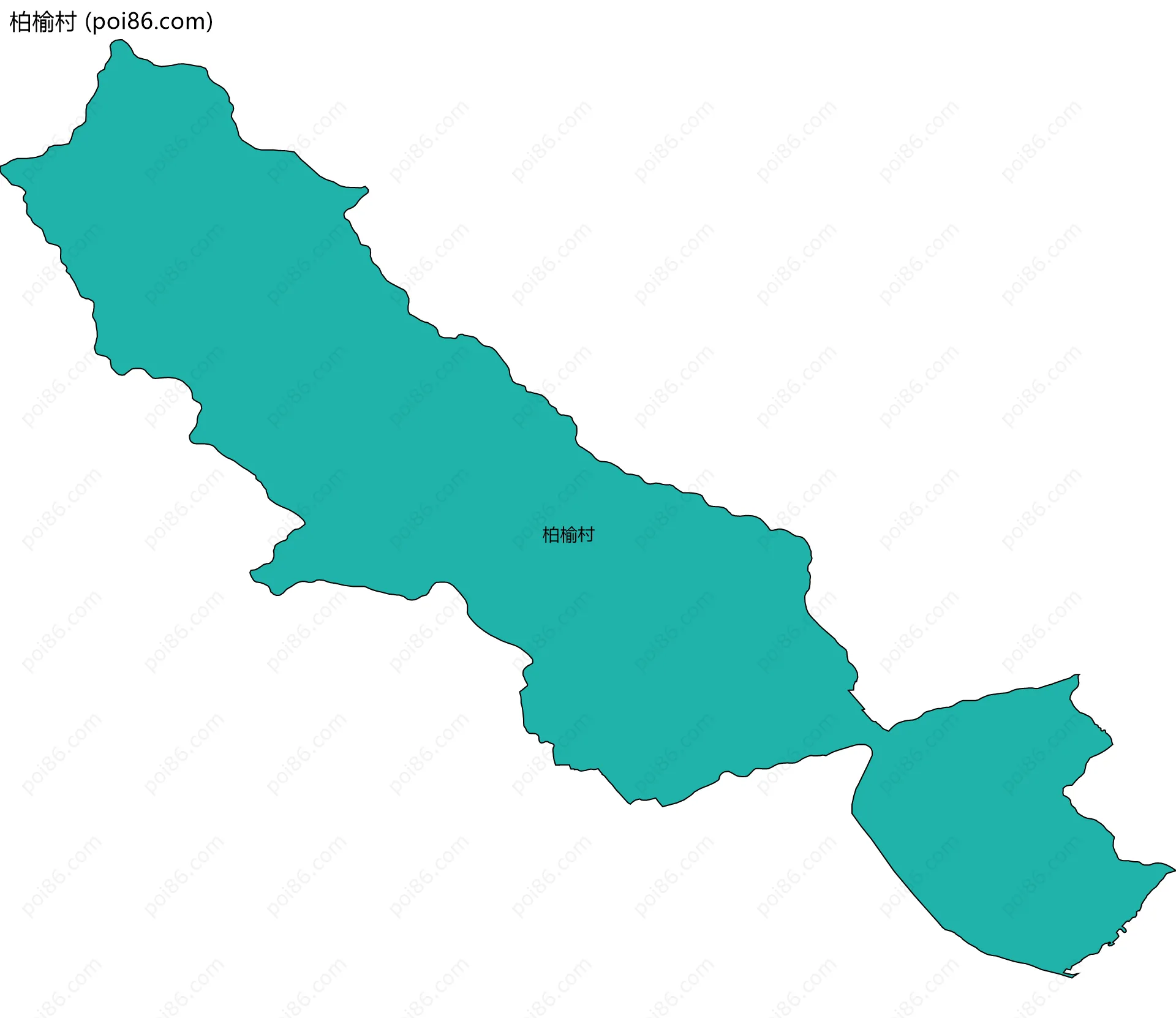 柏榆村边界地图