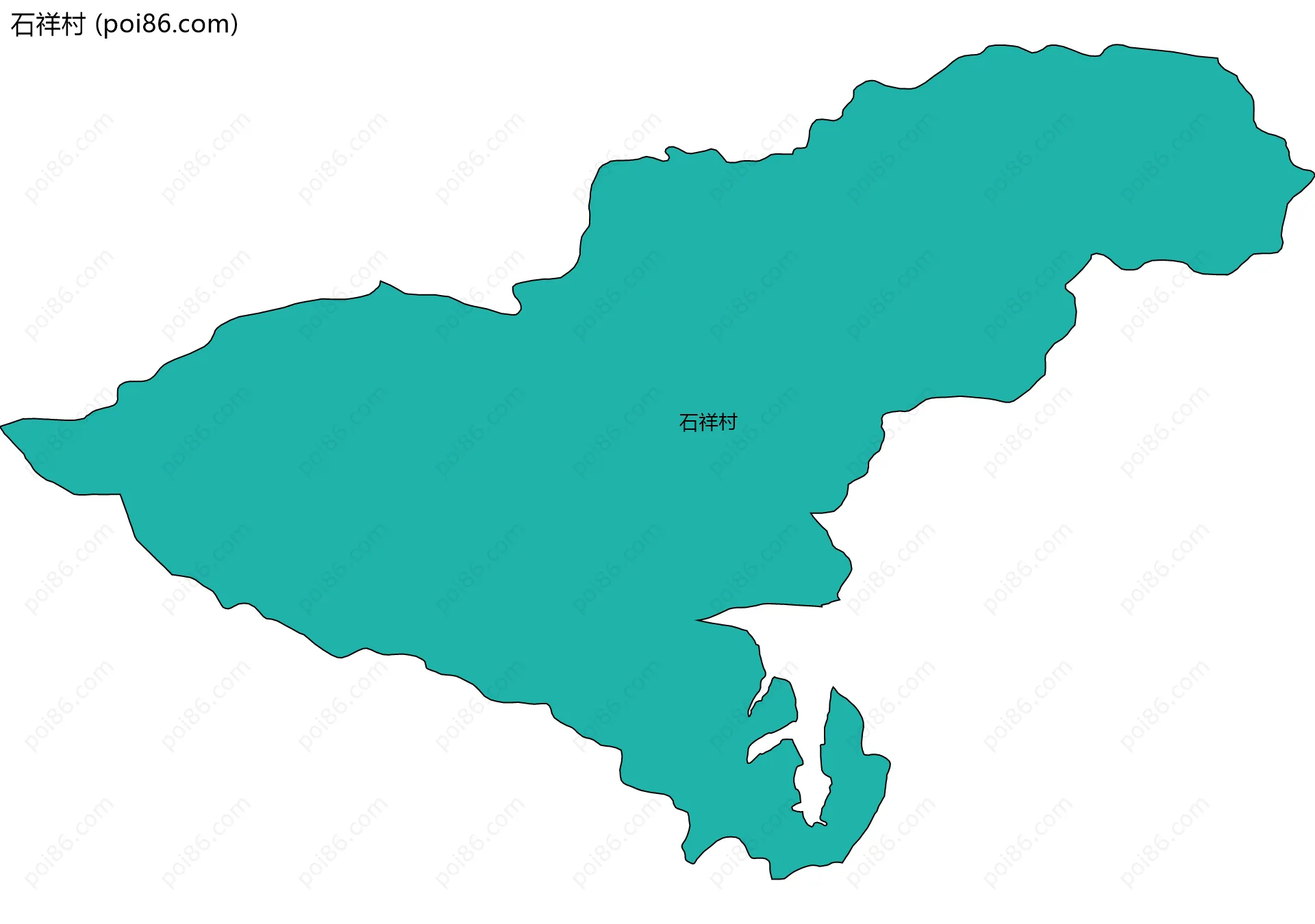 石祥村边界地图