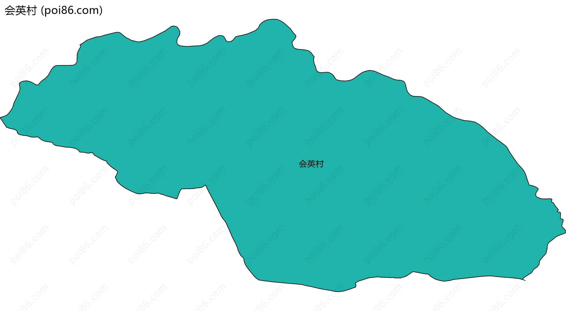 会英村边界地图