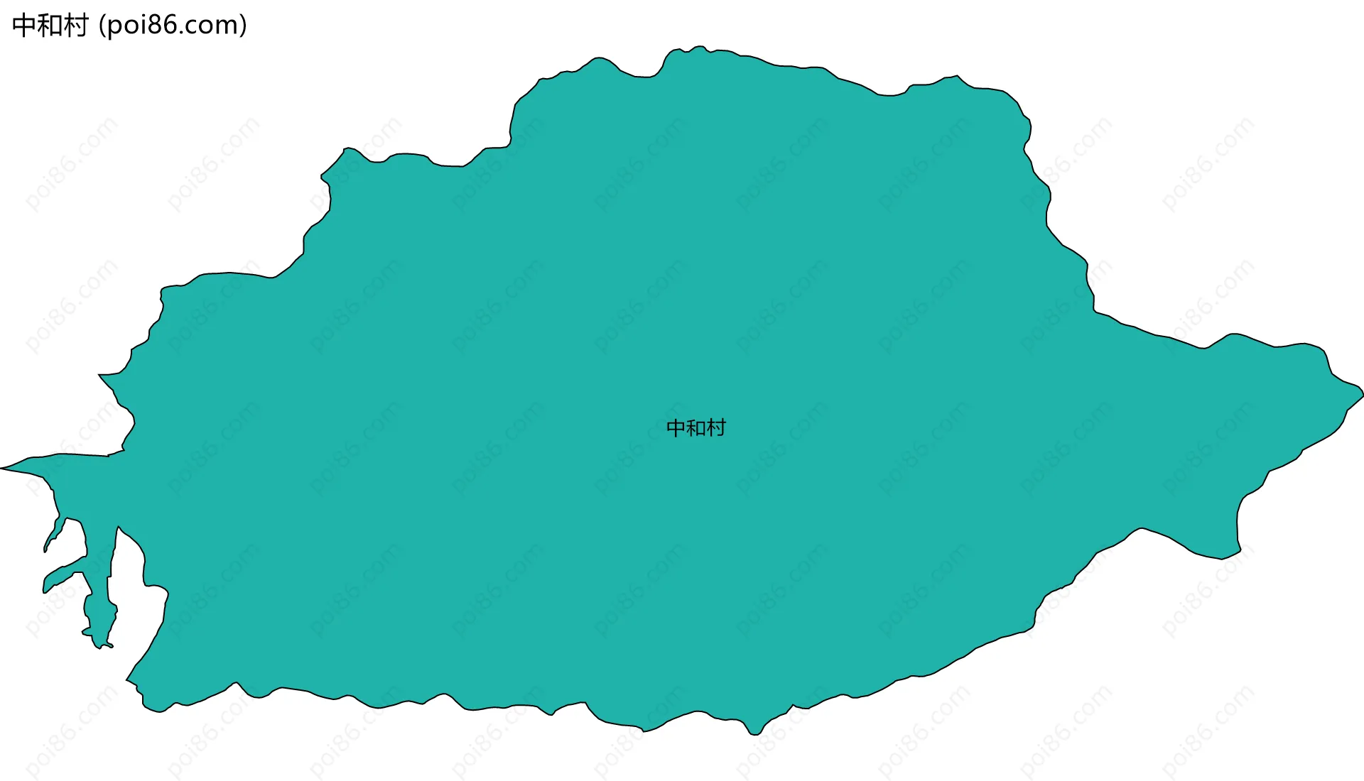 中和村边界地图