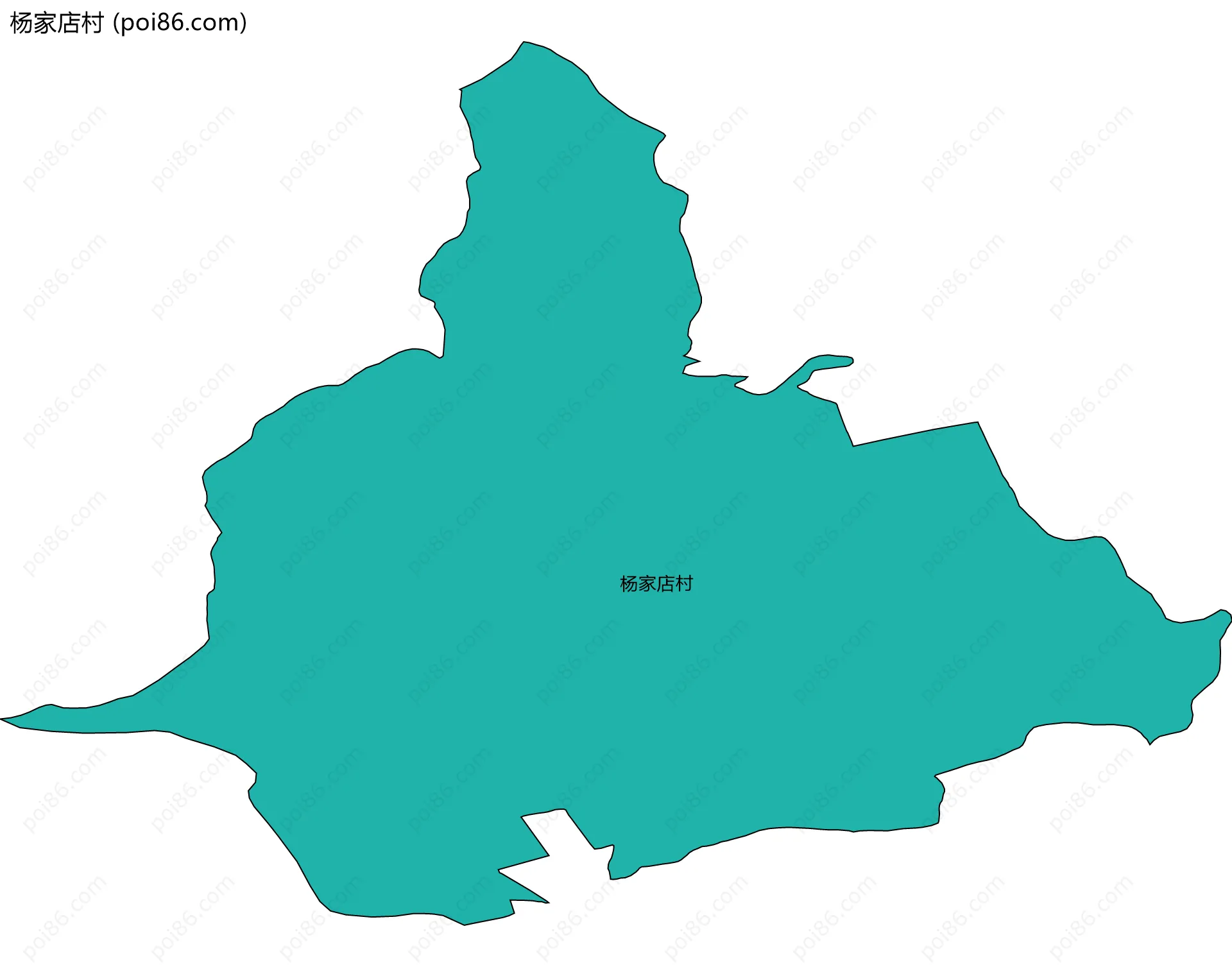 杨家店村边界地图