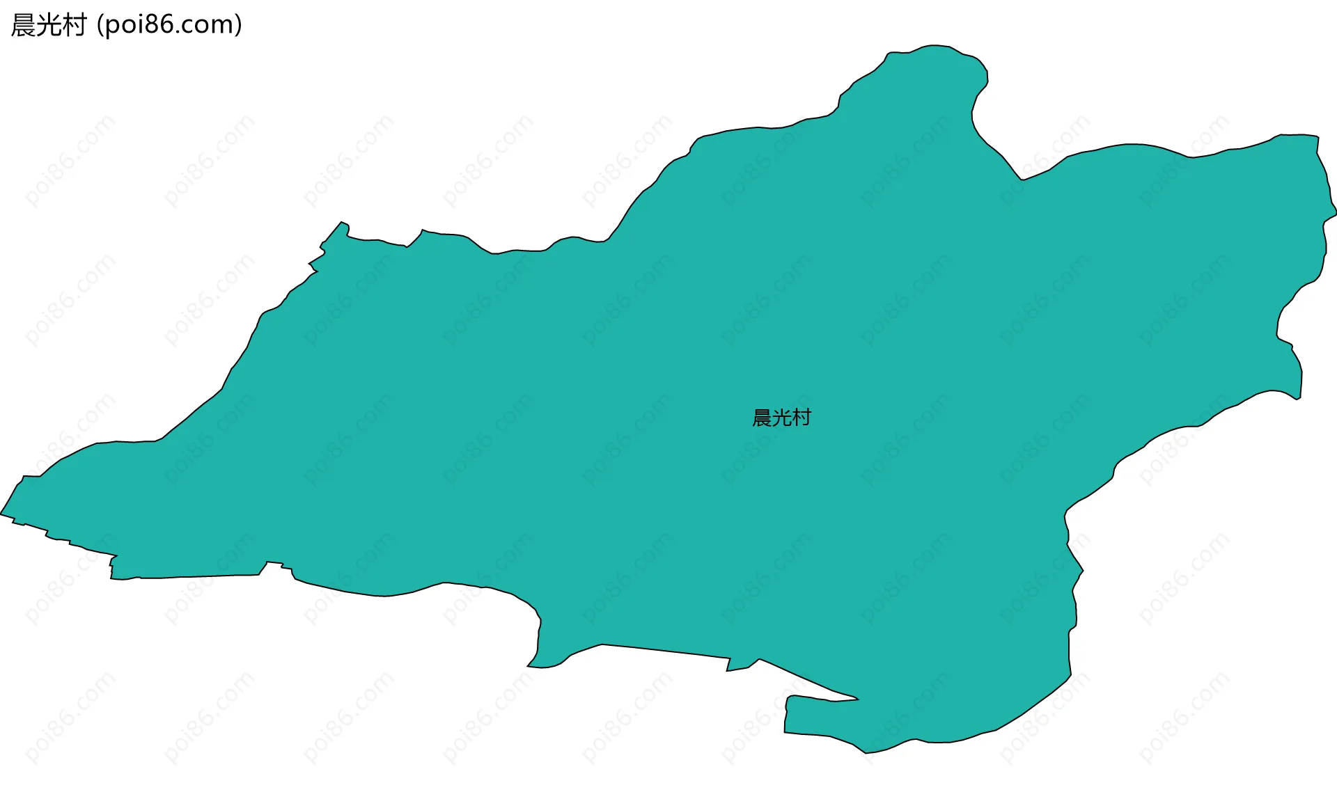 晨光村边界地图