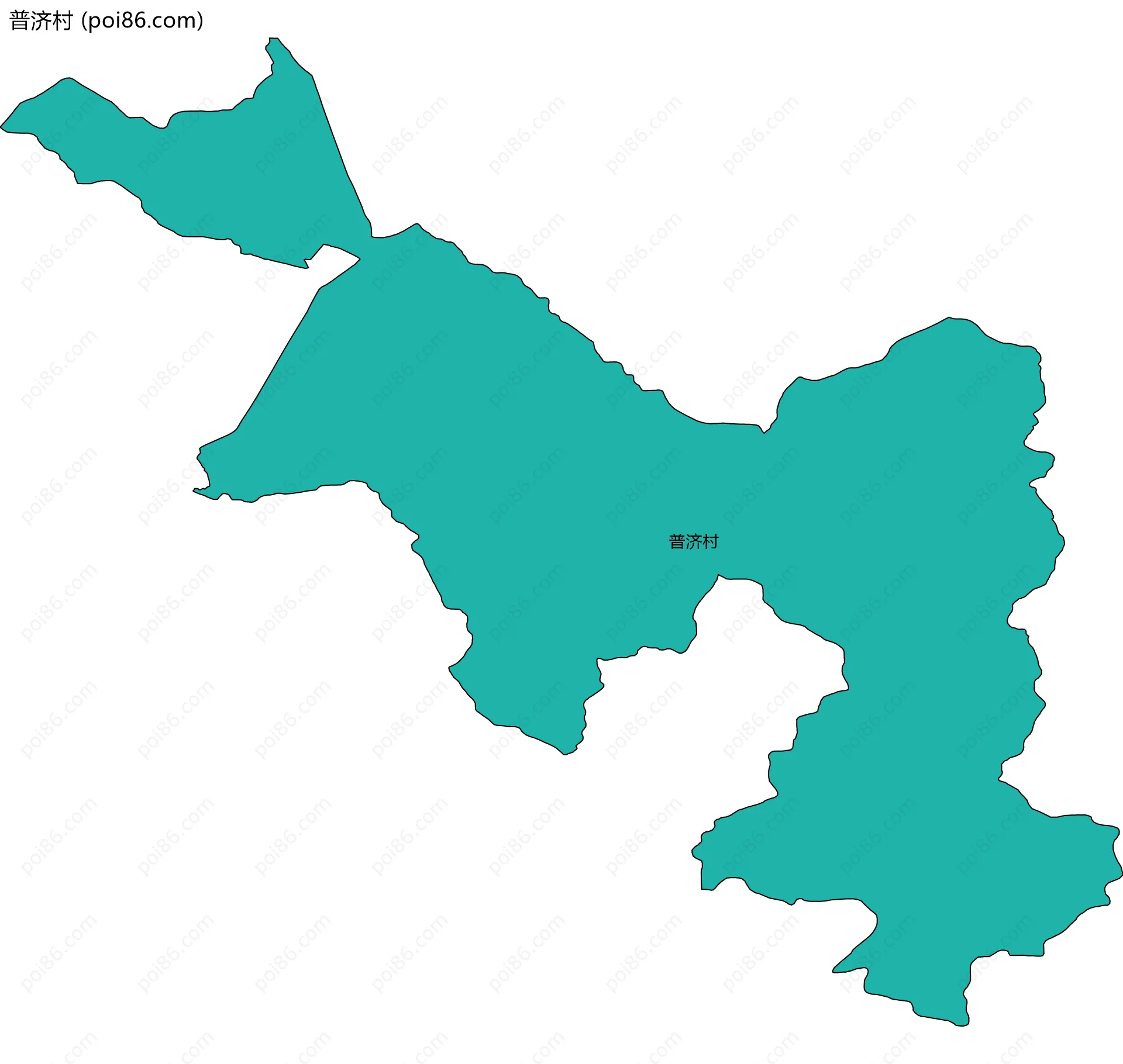 普济村边界地图