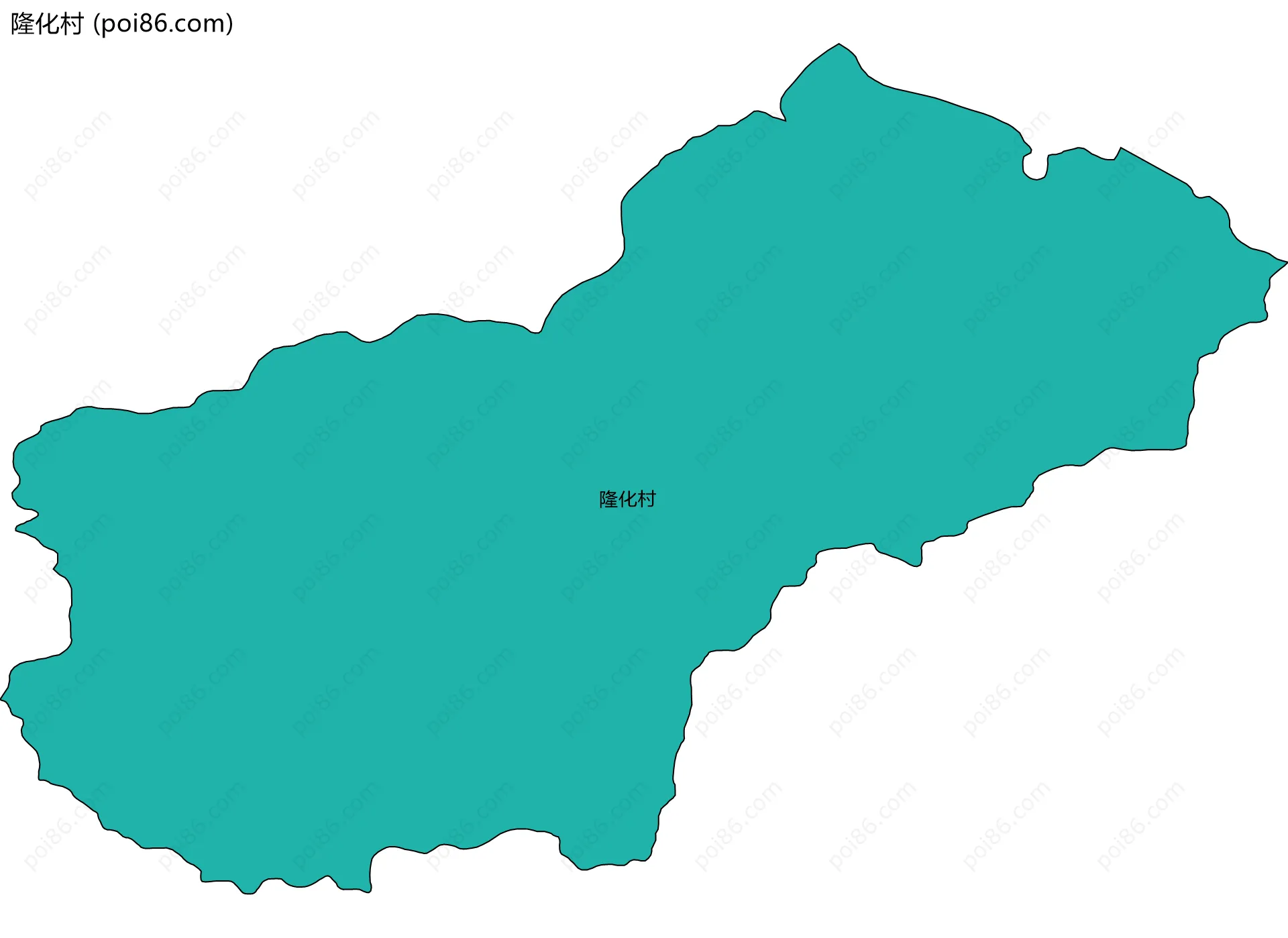 隆化村边界地图