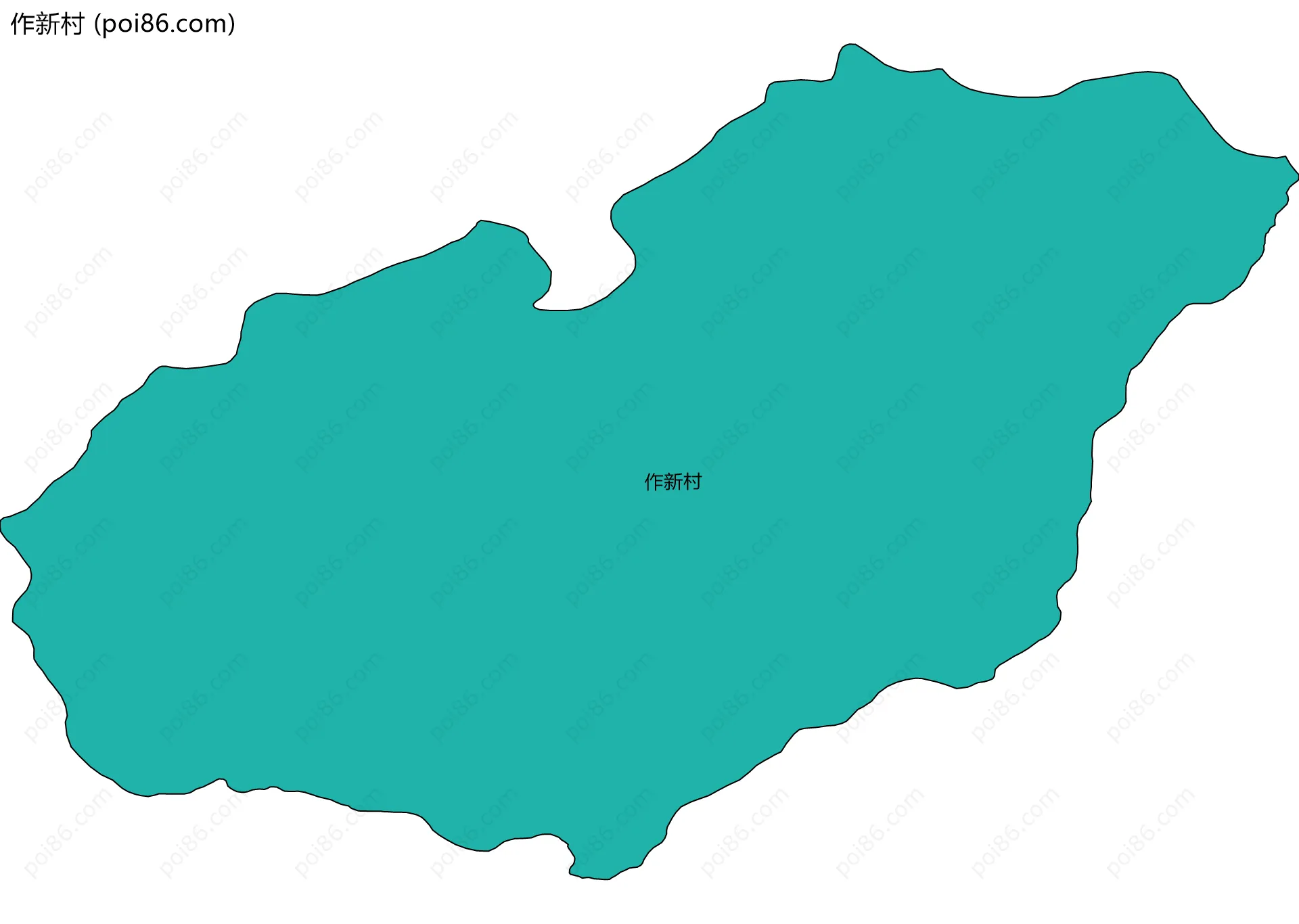 作新村边界地图