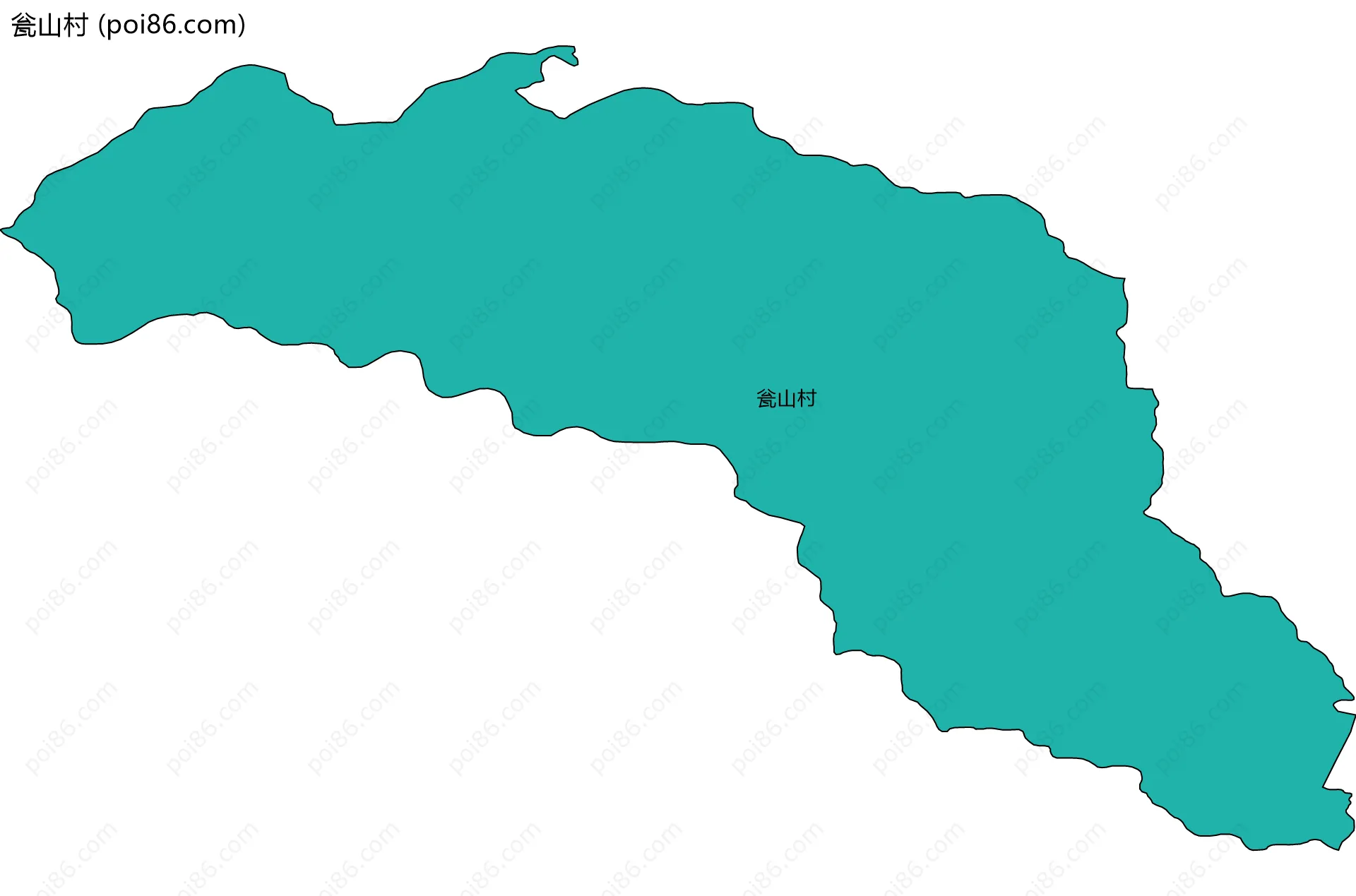 瓮山村边界地图