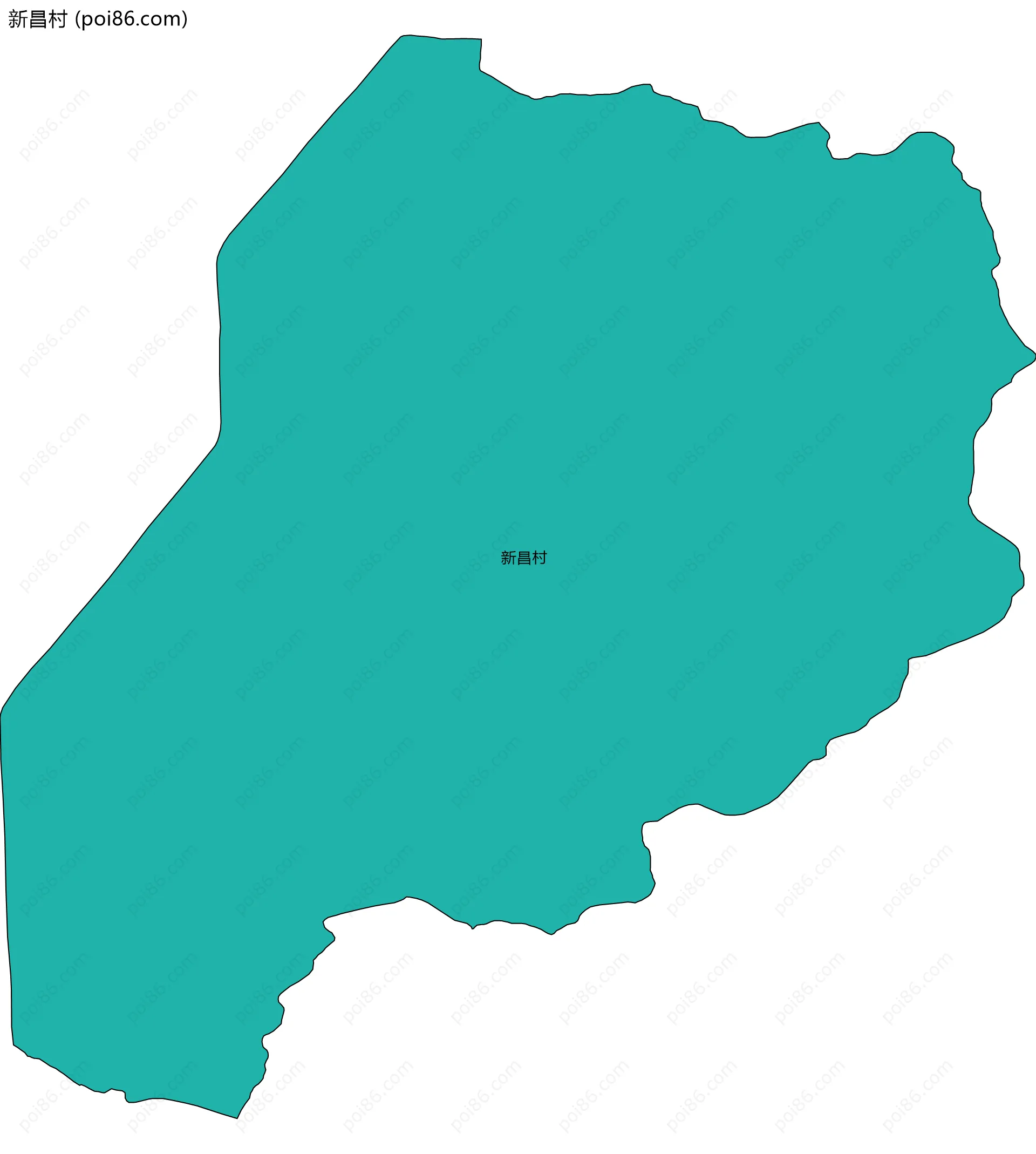 新昌村边界地图