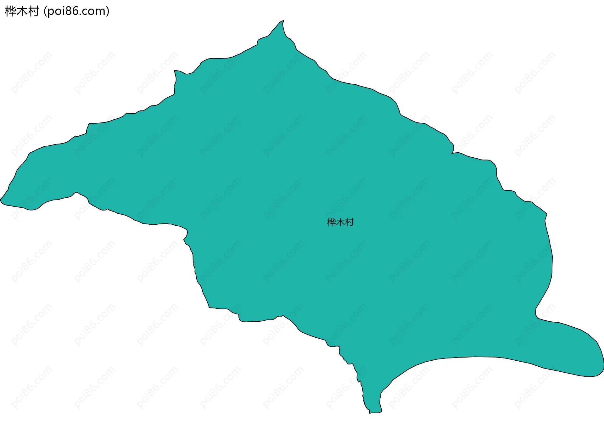 桦木村边界地图