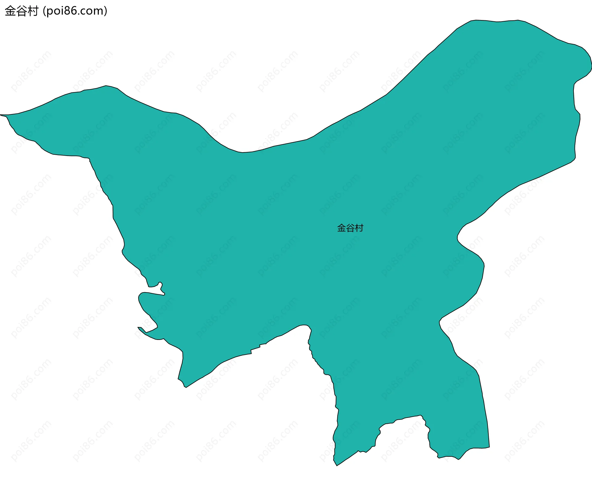 金谷村边界地图
