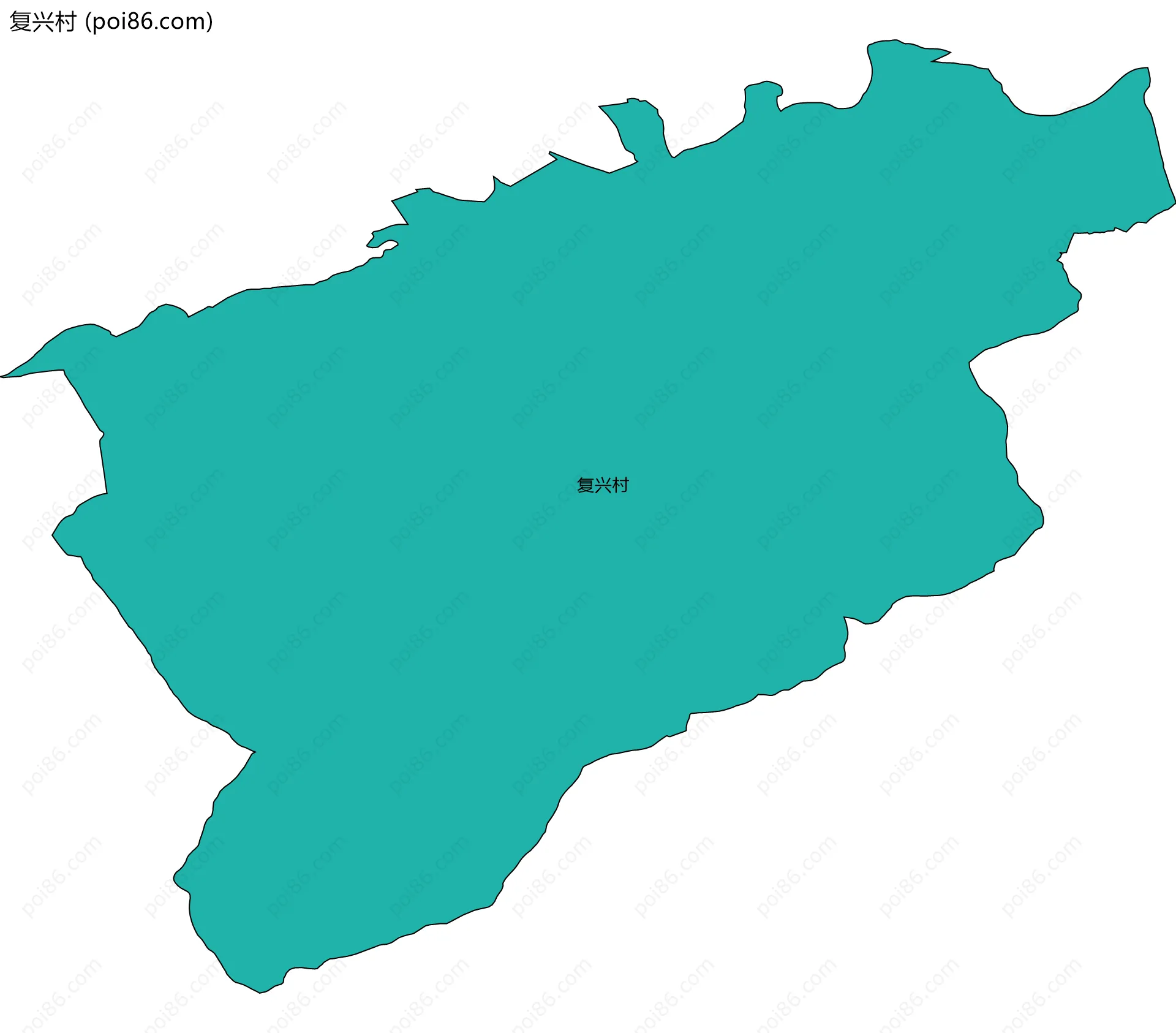 复兴村边界地图