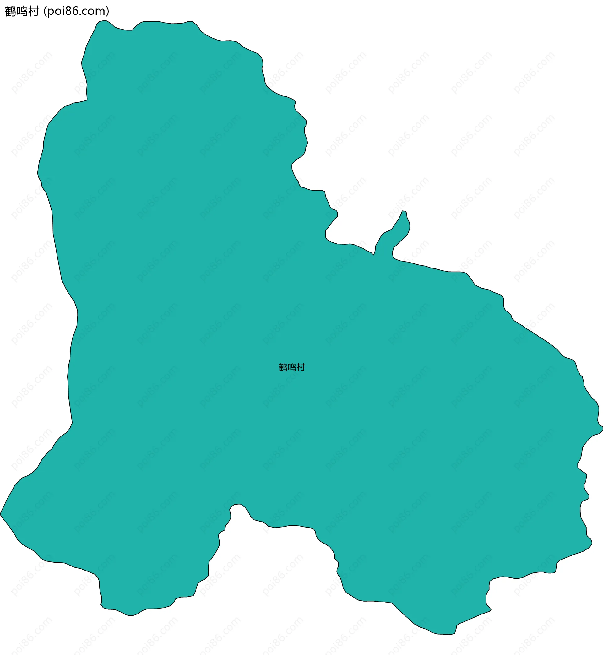 鹤鸣村边界地图