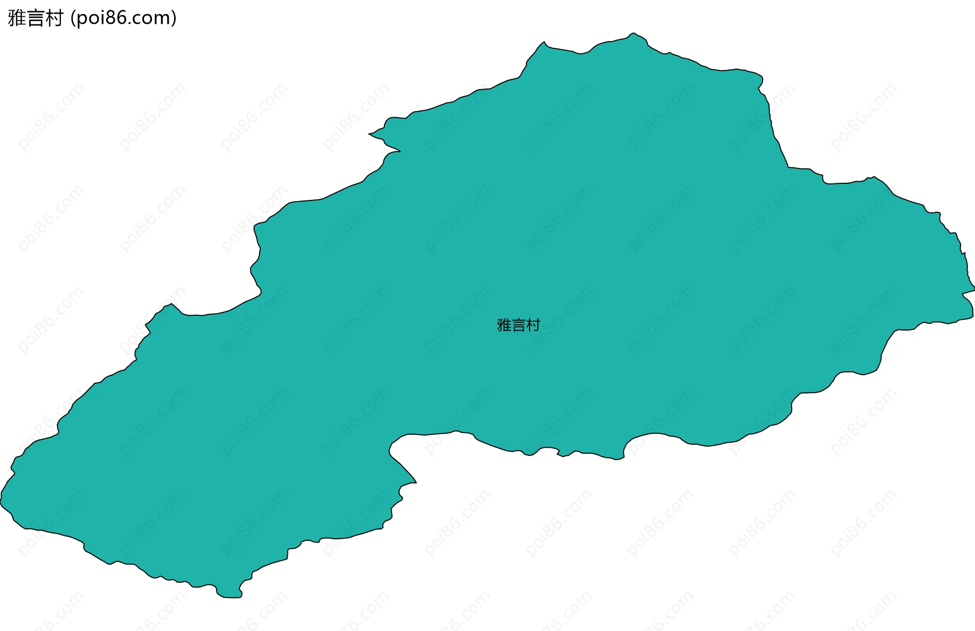 雅言村边界地图