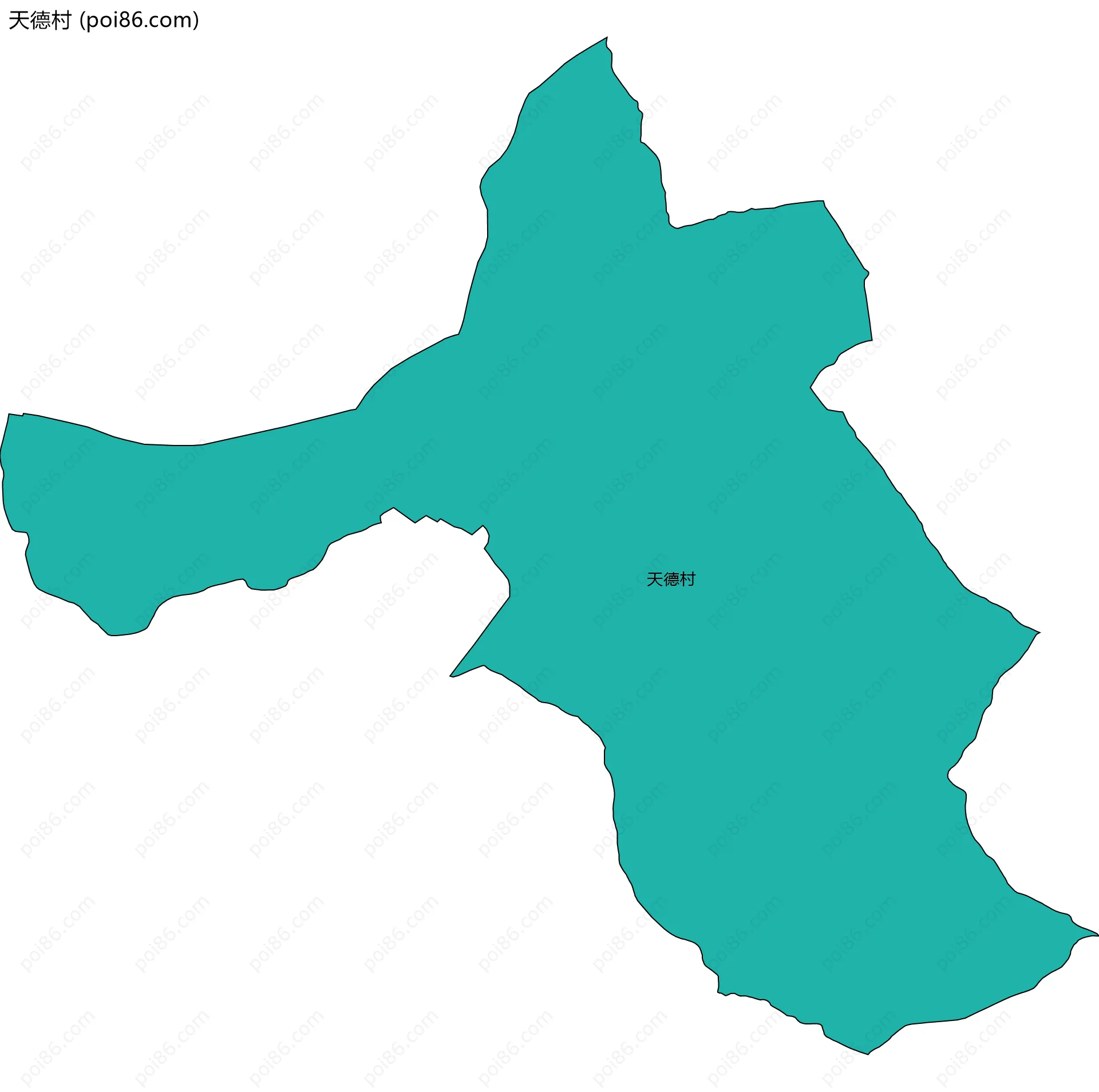 天德村边界地图