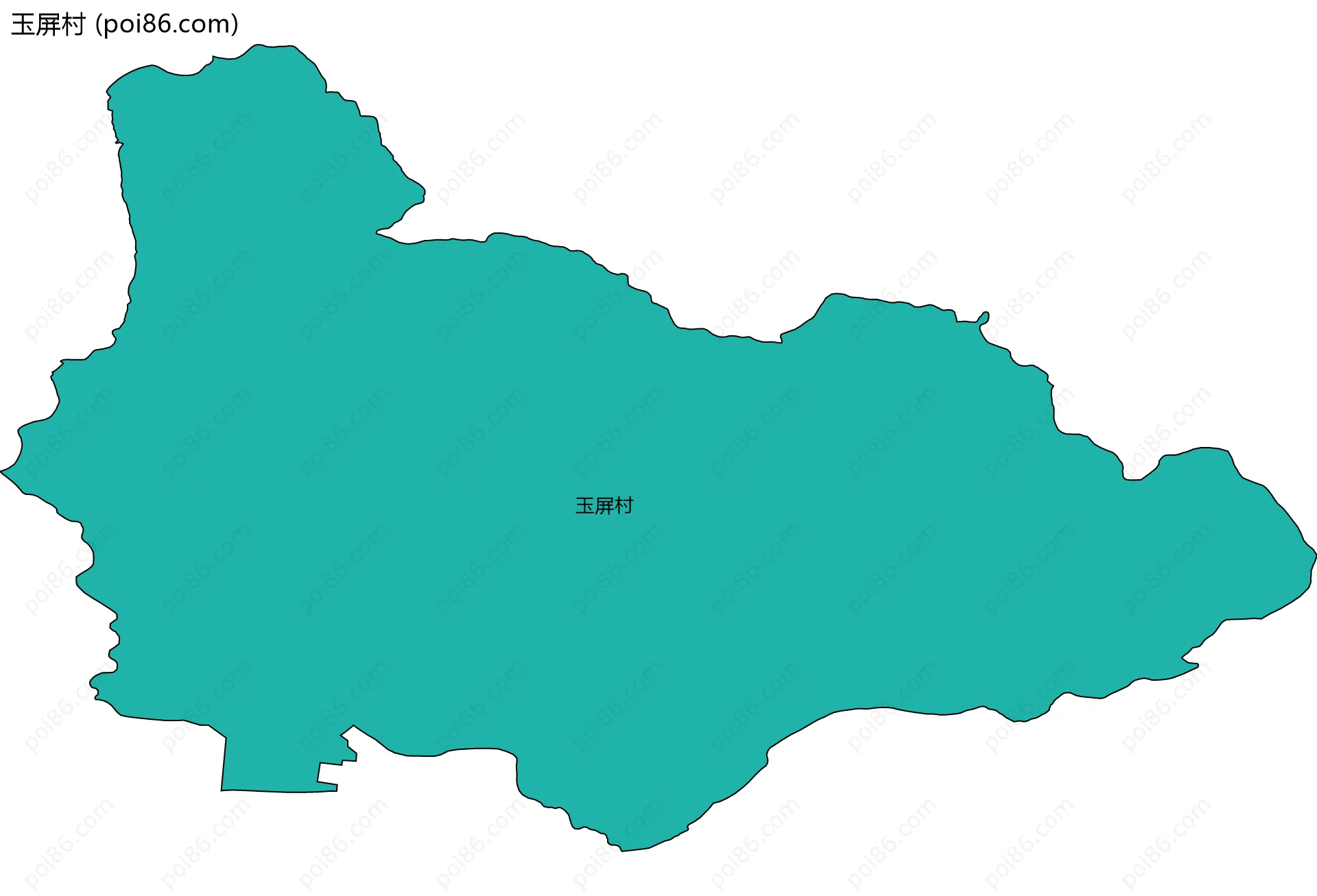 玉屏村边界地图