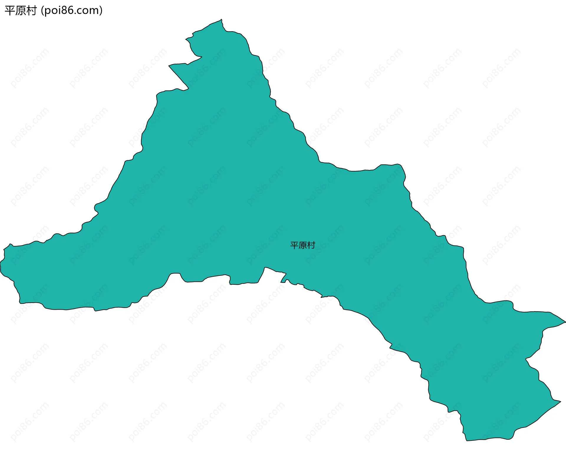 平原村边界地图