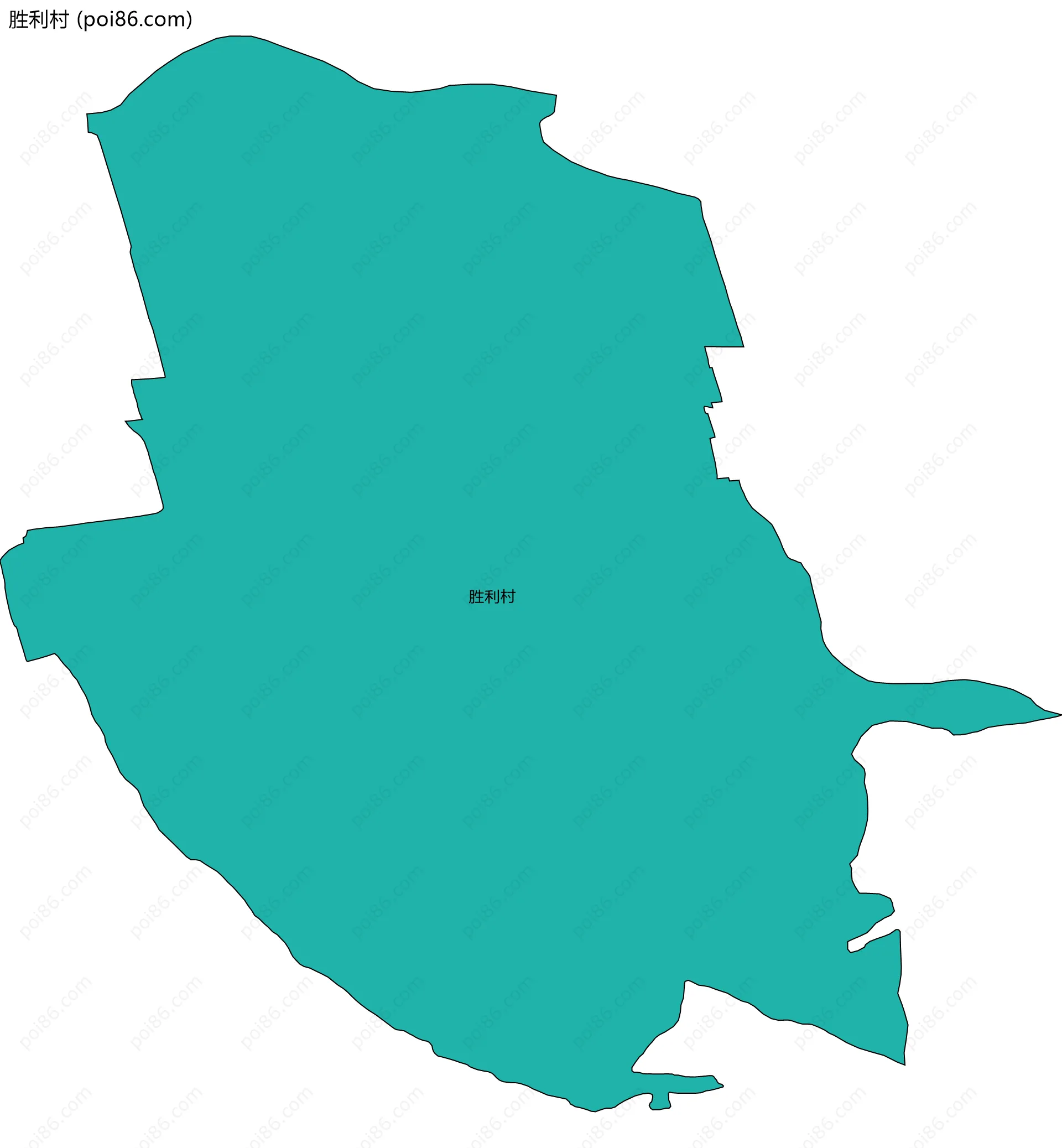 胜利村边界地图