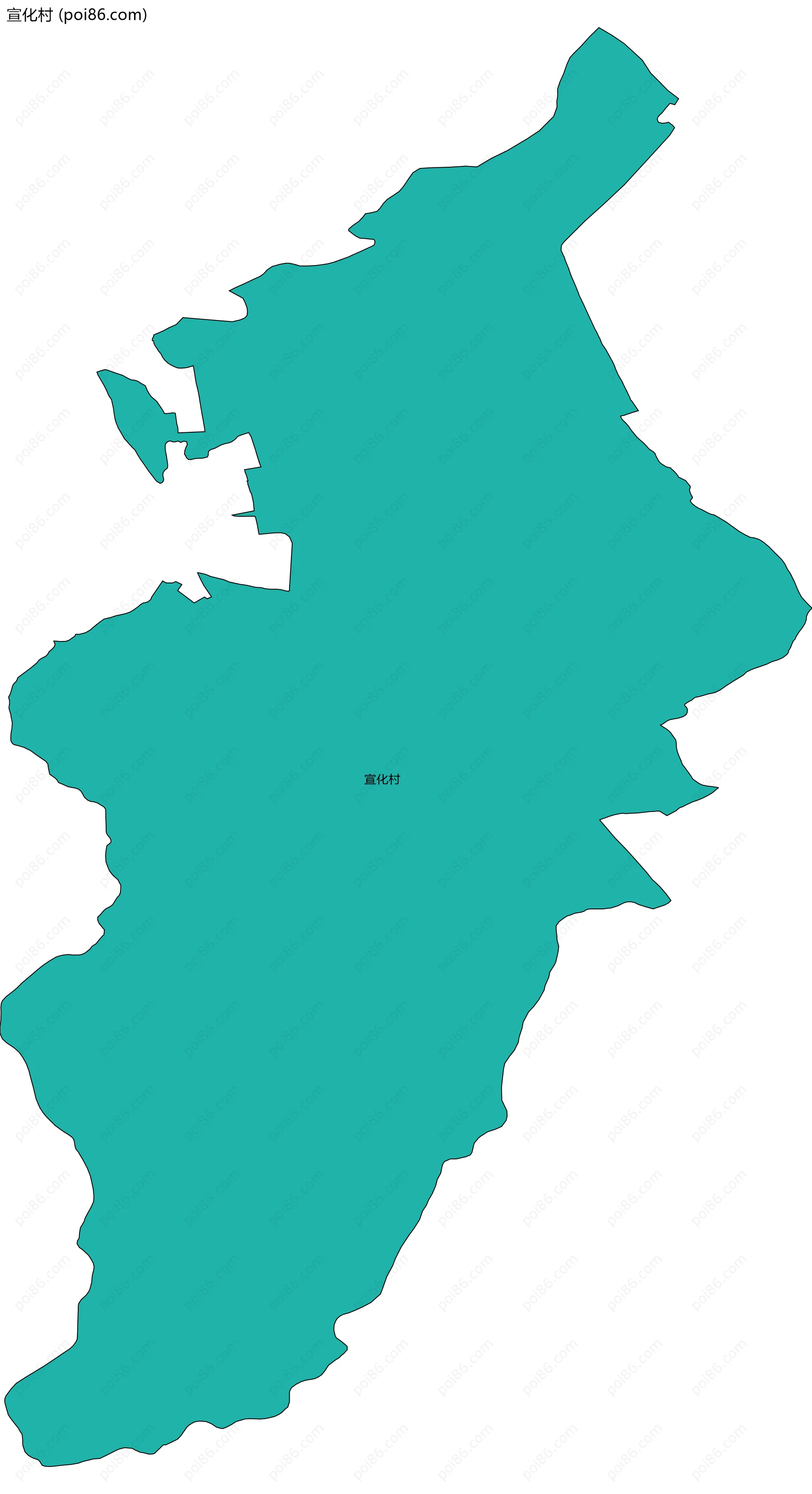 宣化村边界地图