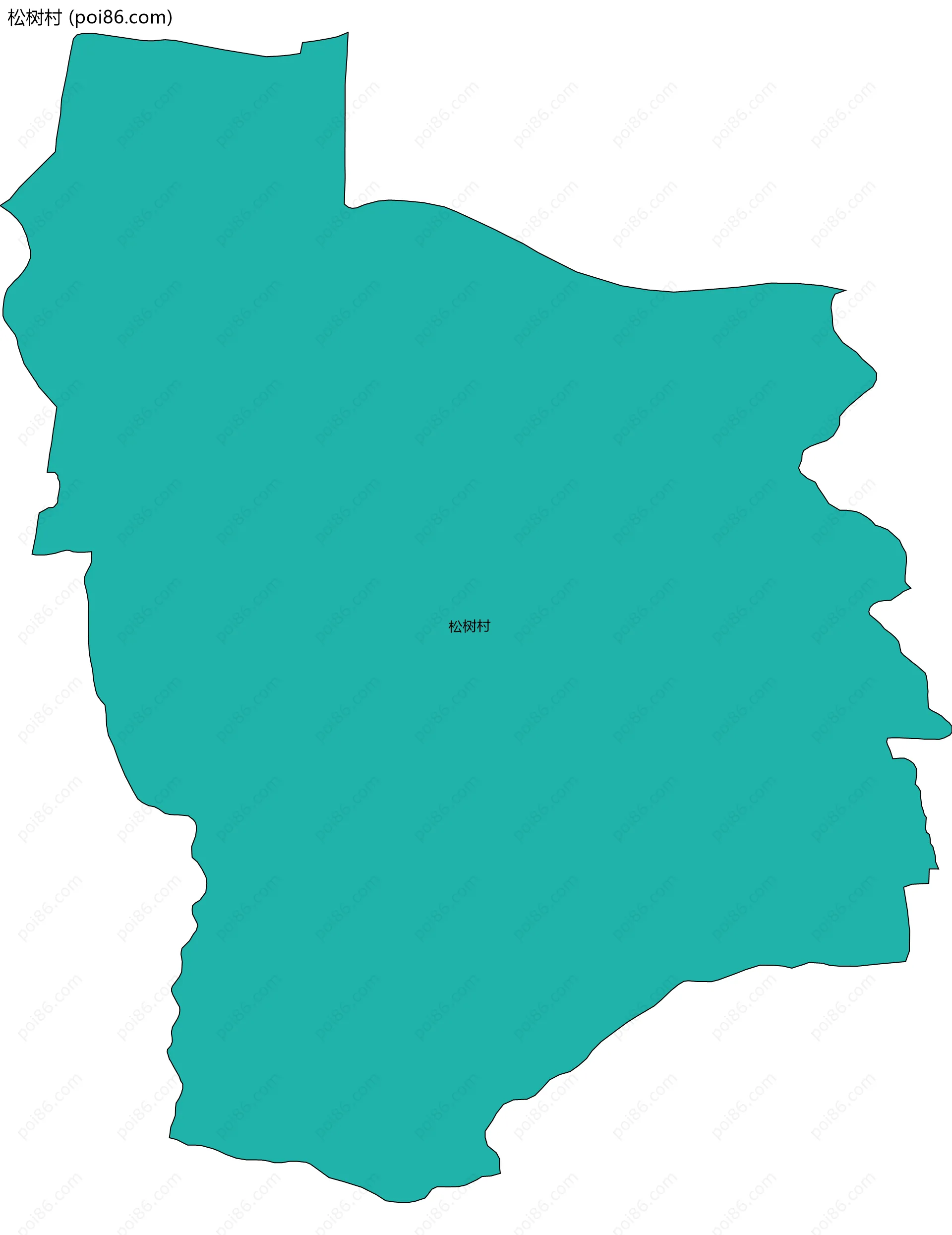 松树村边界地图