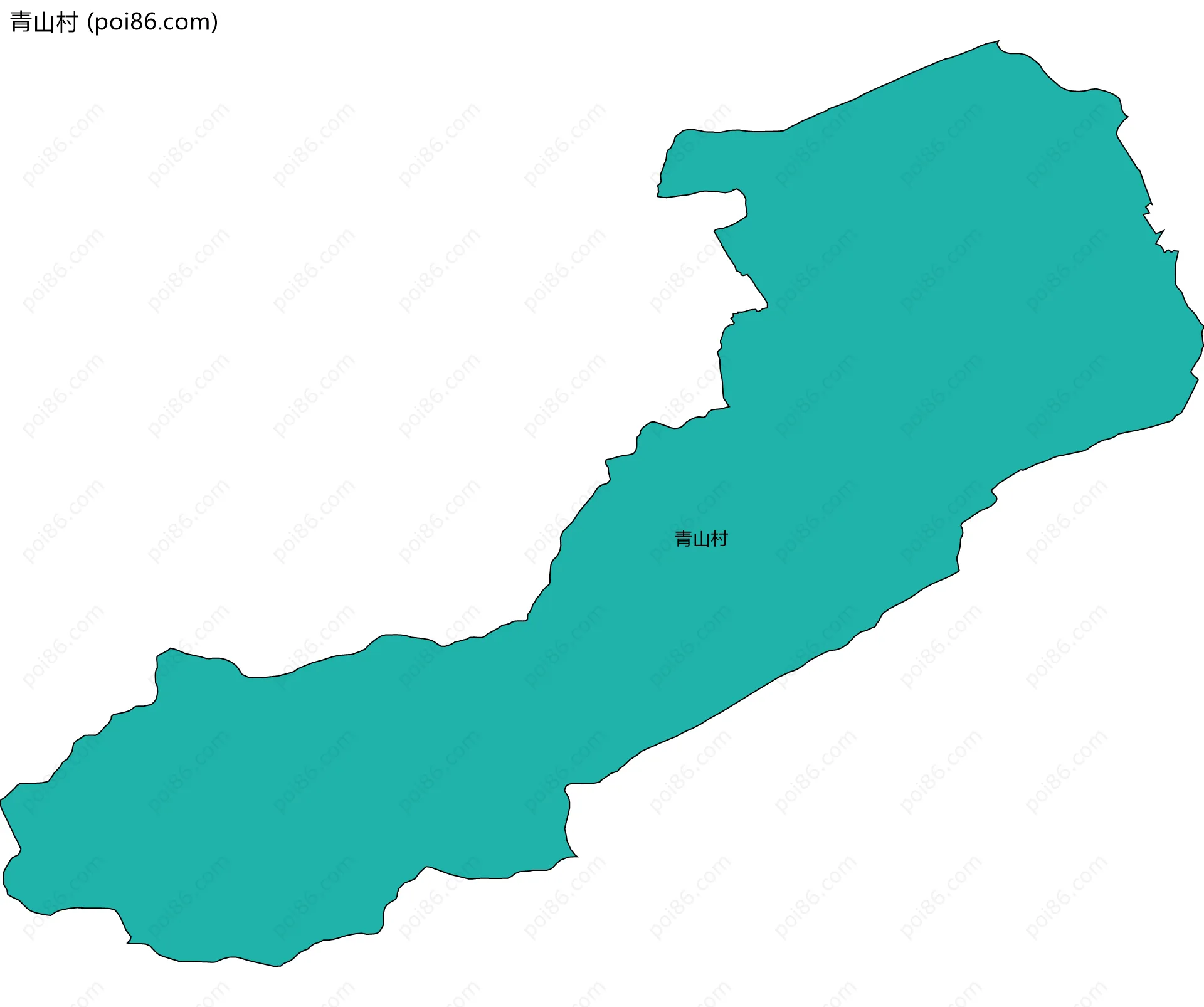 青山村边界地图