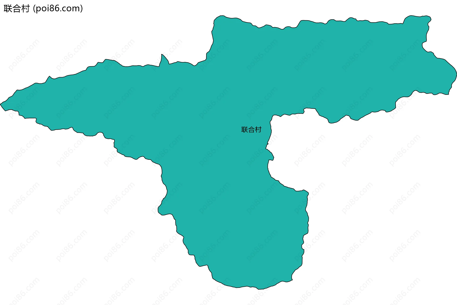 联合村边界地图