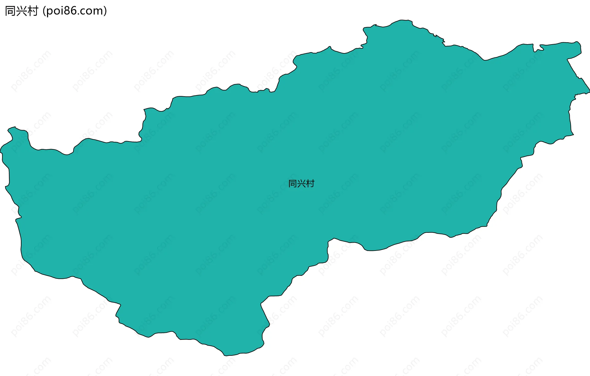 同兴村边界地图