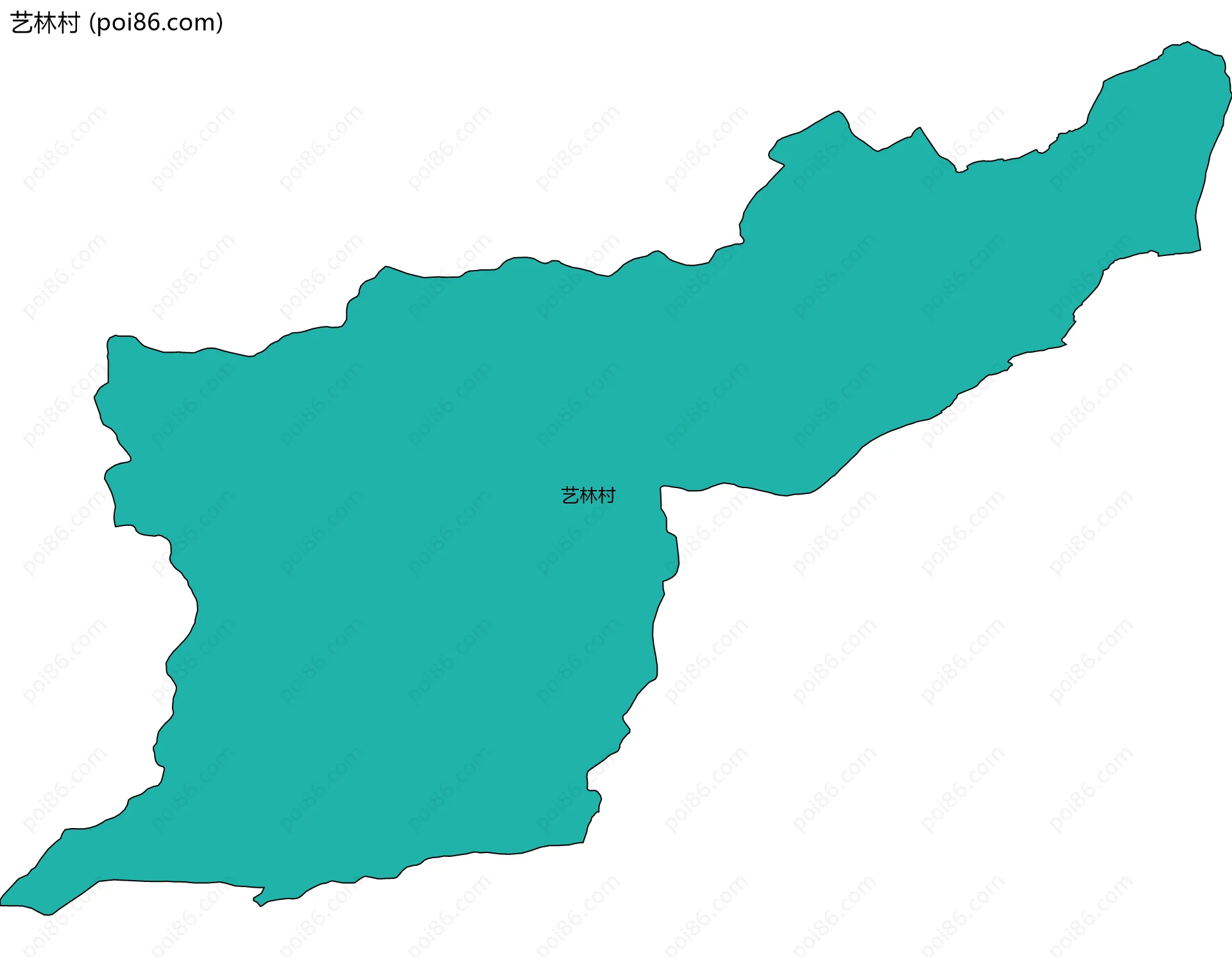 艺林村边界地图