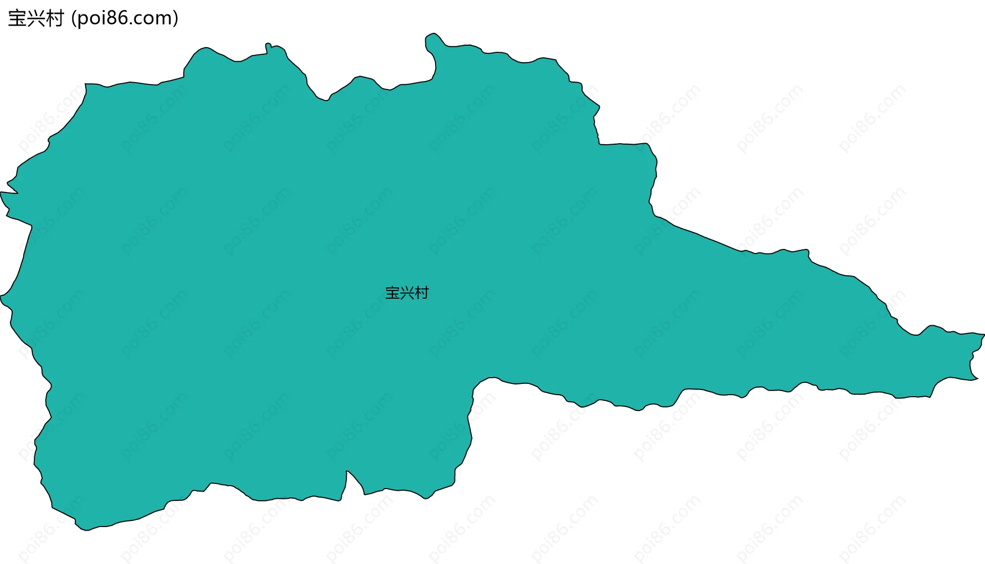 宝兴村边界地图