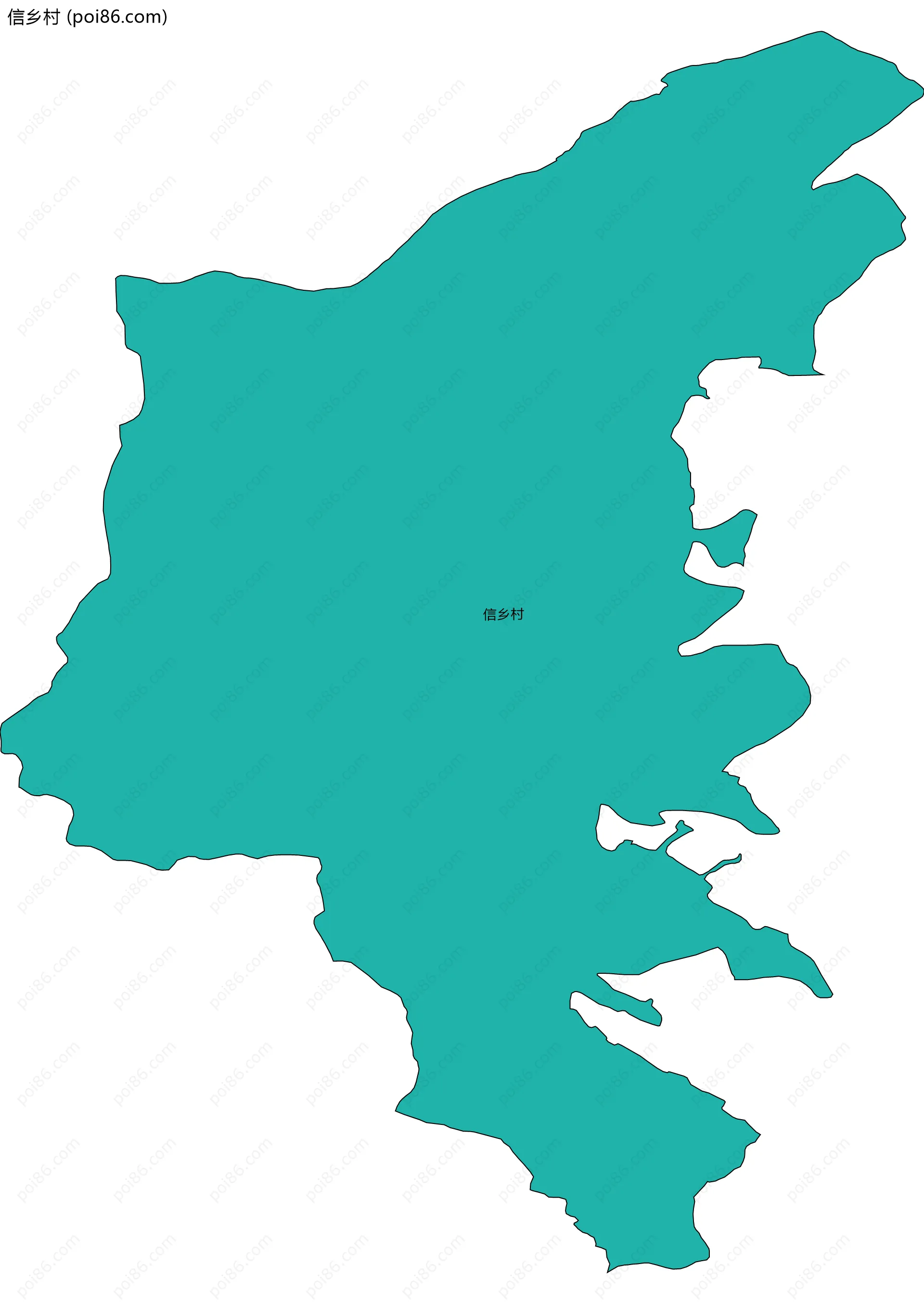 信乡村边界地图