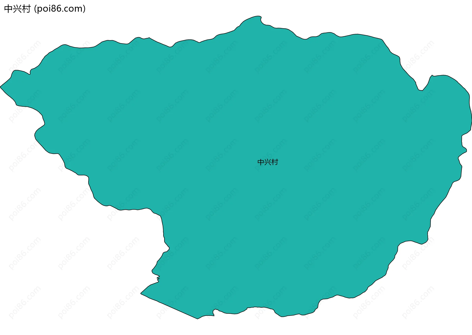 中兴村边界地图