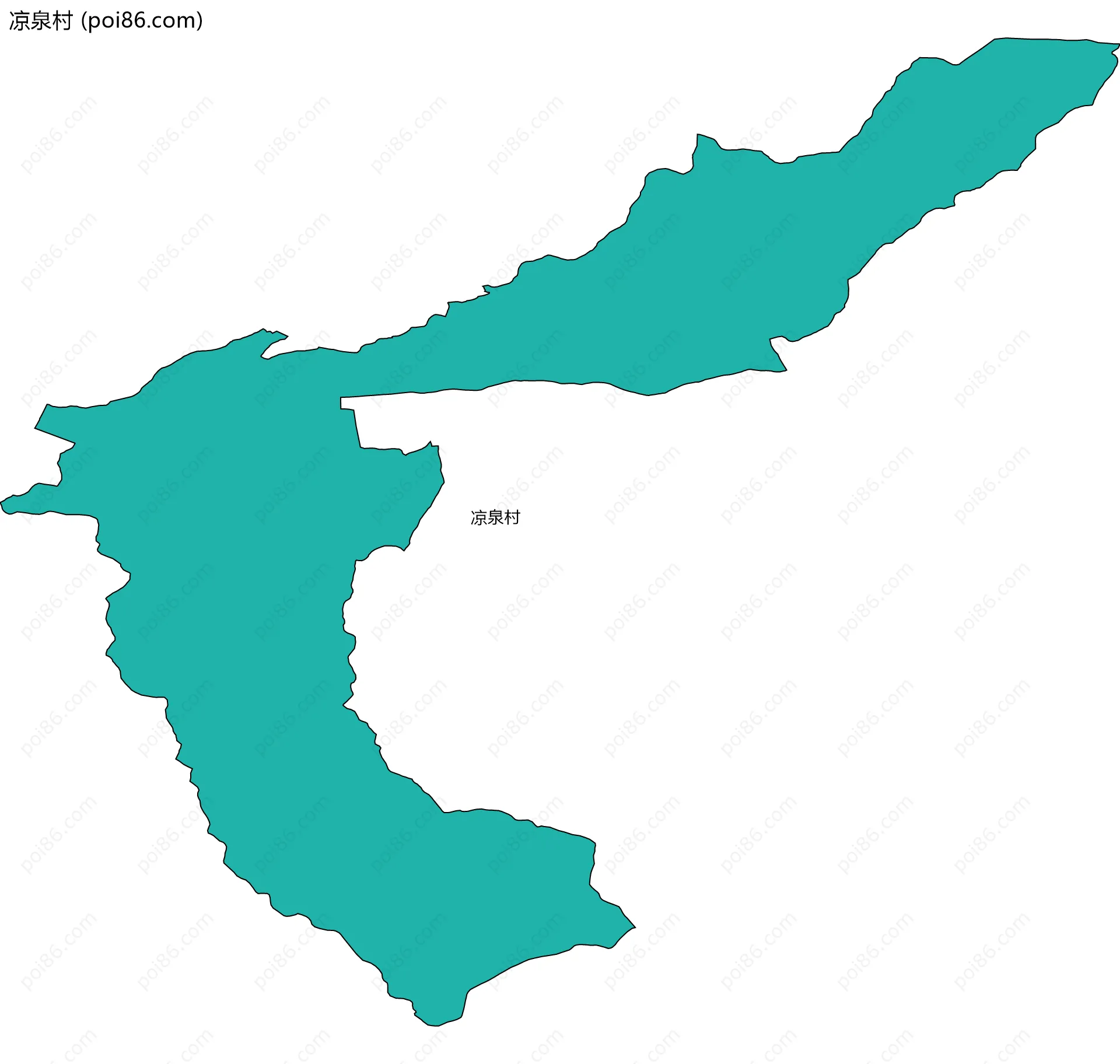 凉泉村边界地图