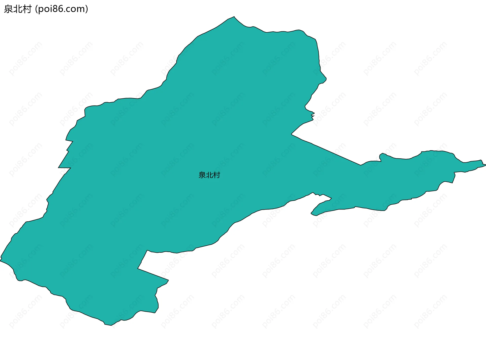 泉北村边界地图