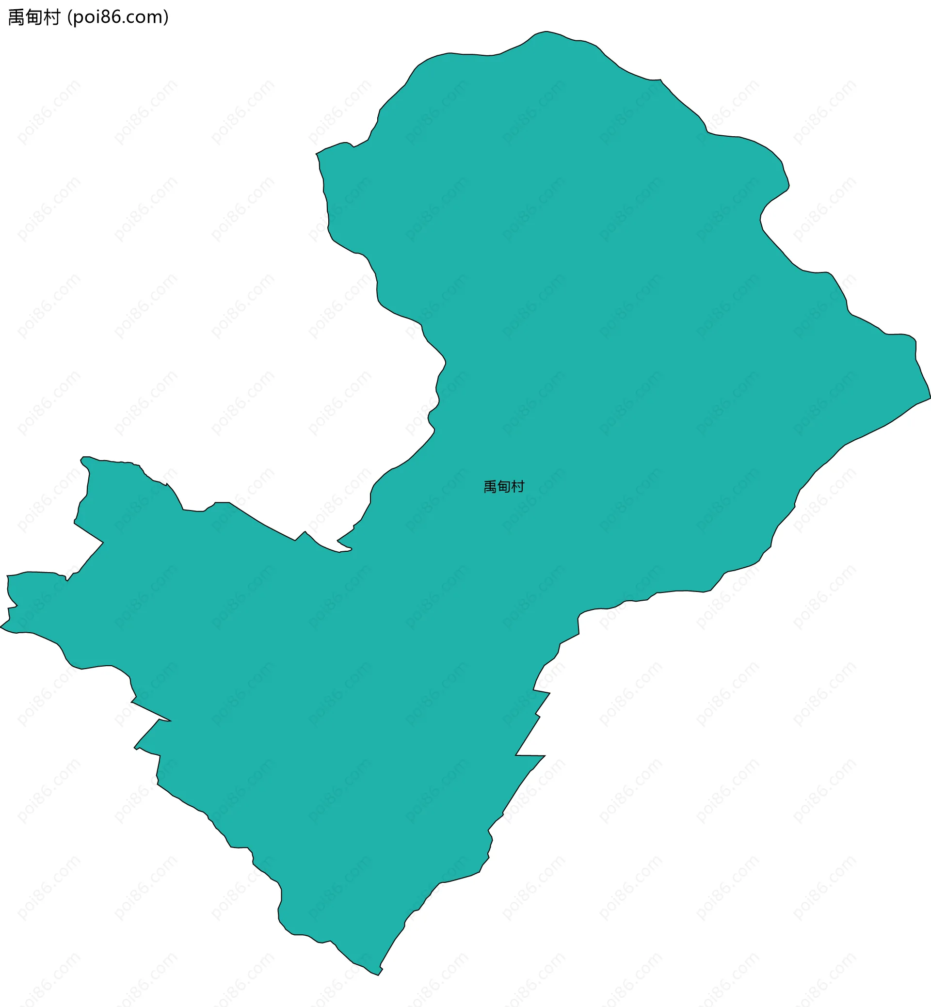 禹甸村边界地图