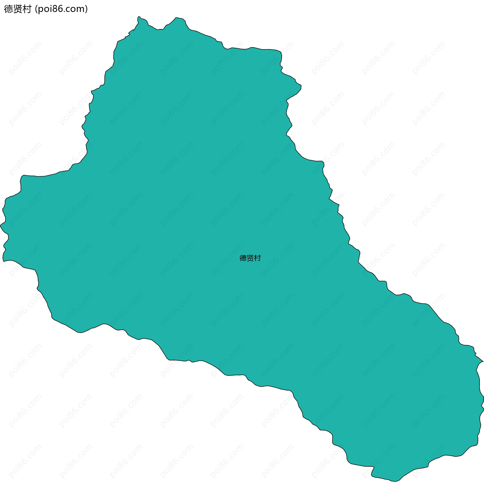 德贤村边界地图